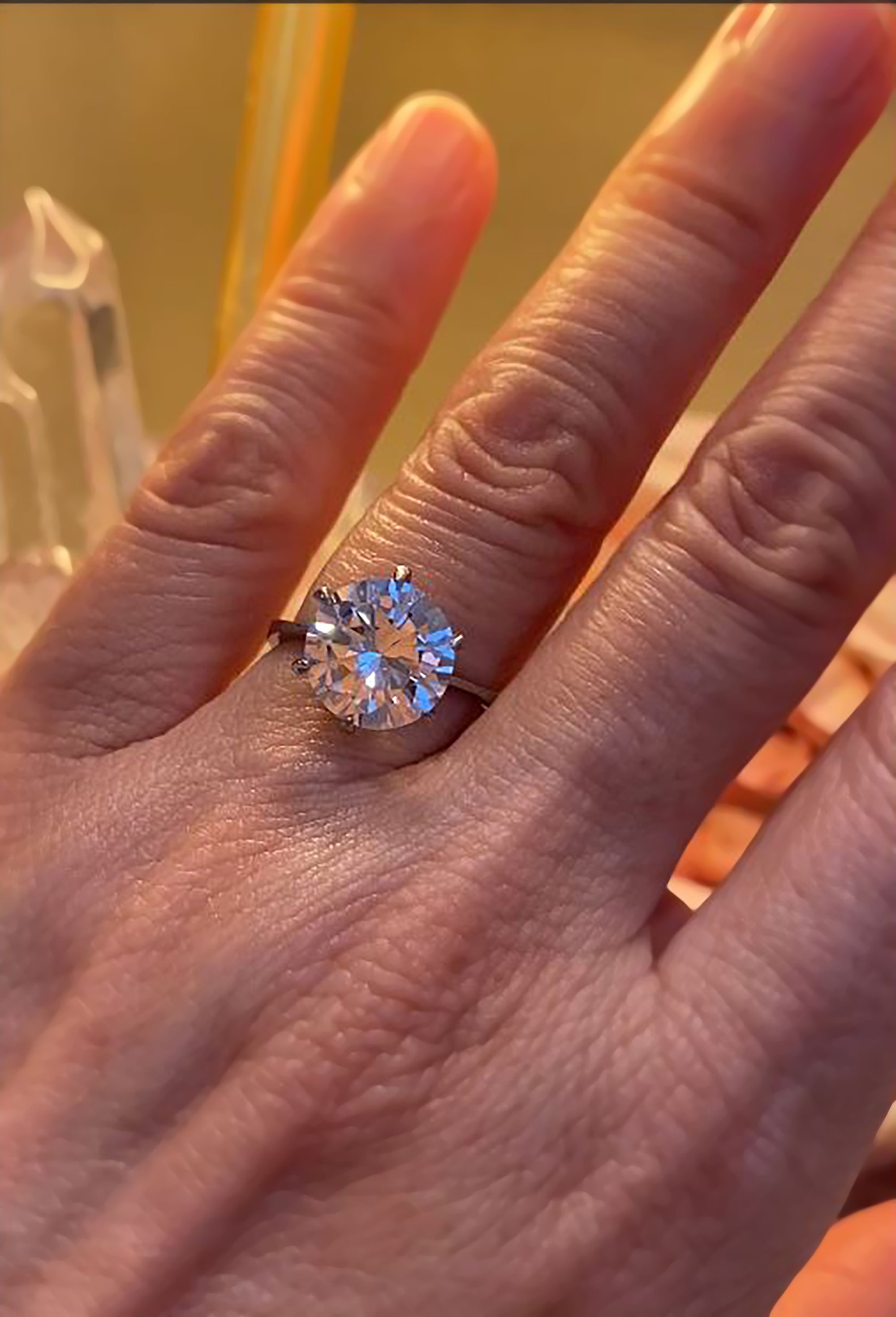 3.5 Carat CZ Round Solitaire Engagement Ring