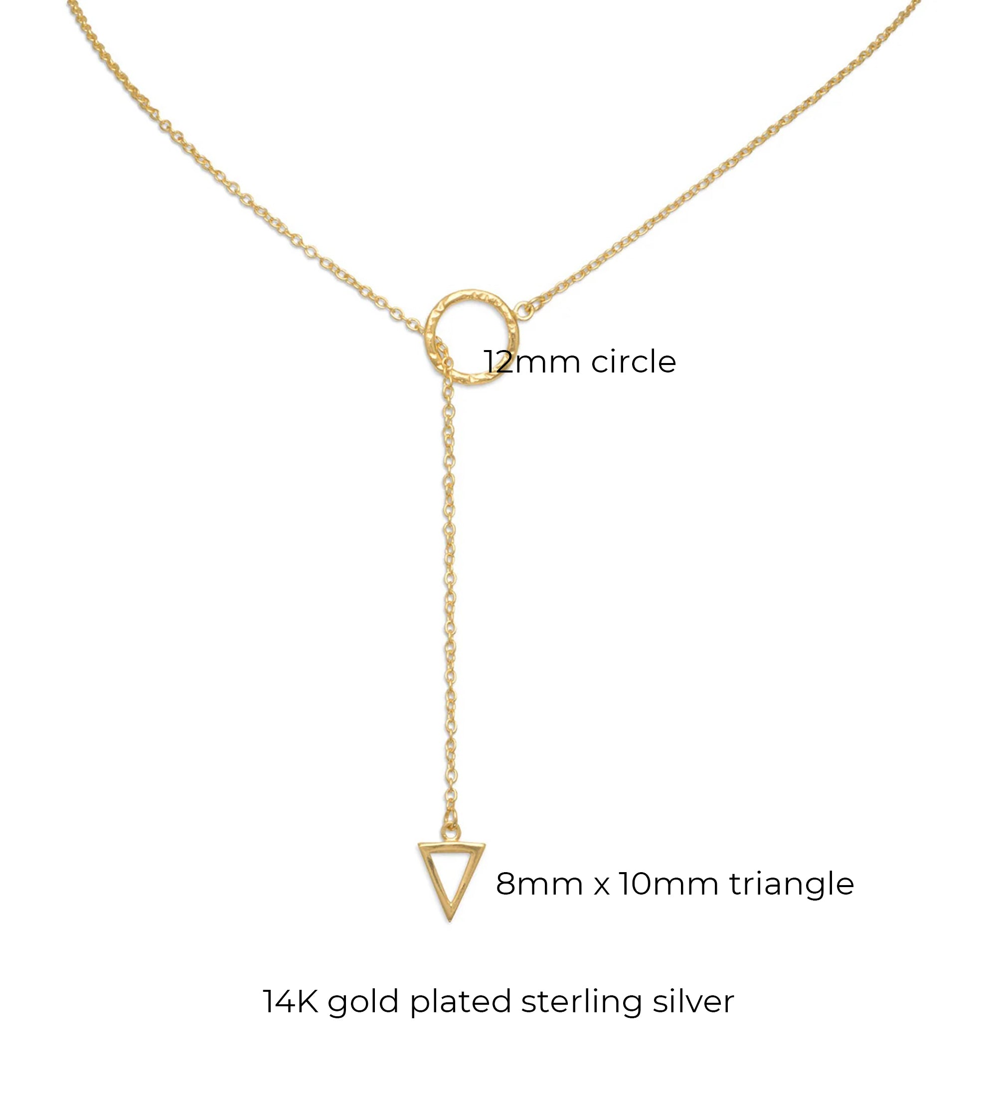 Multi-shape Lariat Necklace, 24"