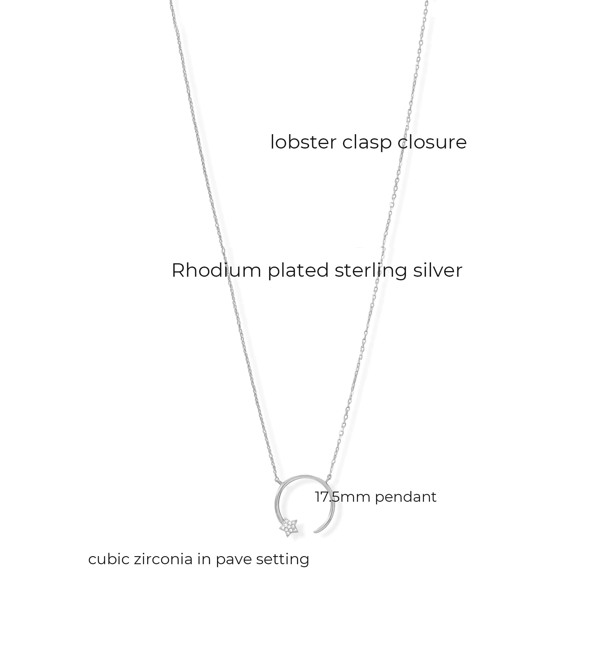 CZ Shooting Star Necklace