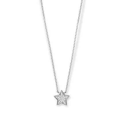 Pave CZ Star Necklace, 16