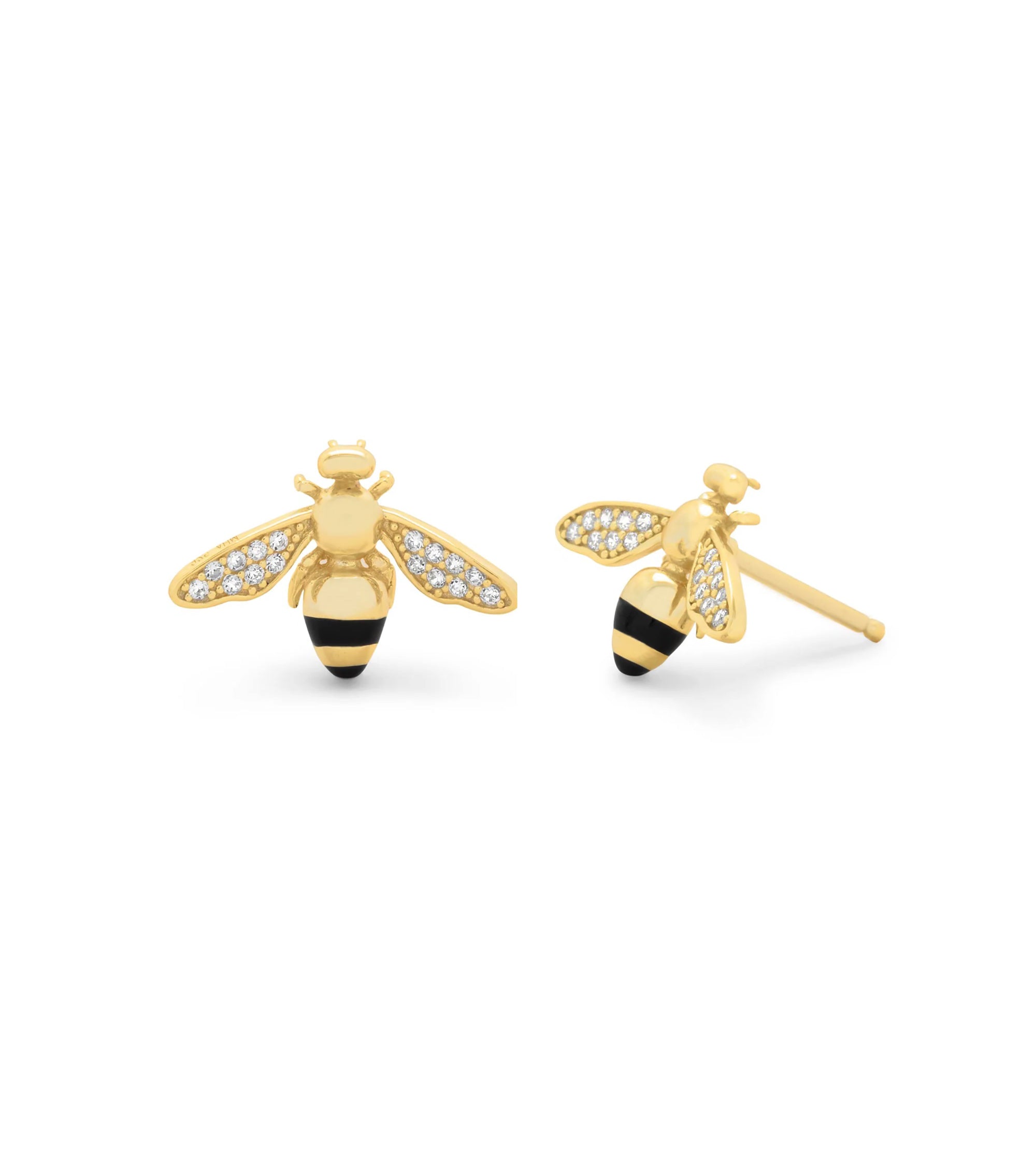 Signity CZ Bee Stud Earrings