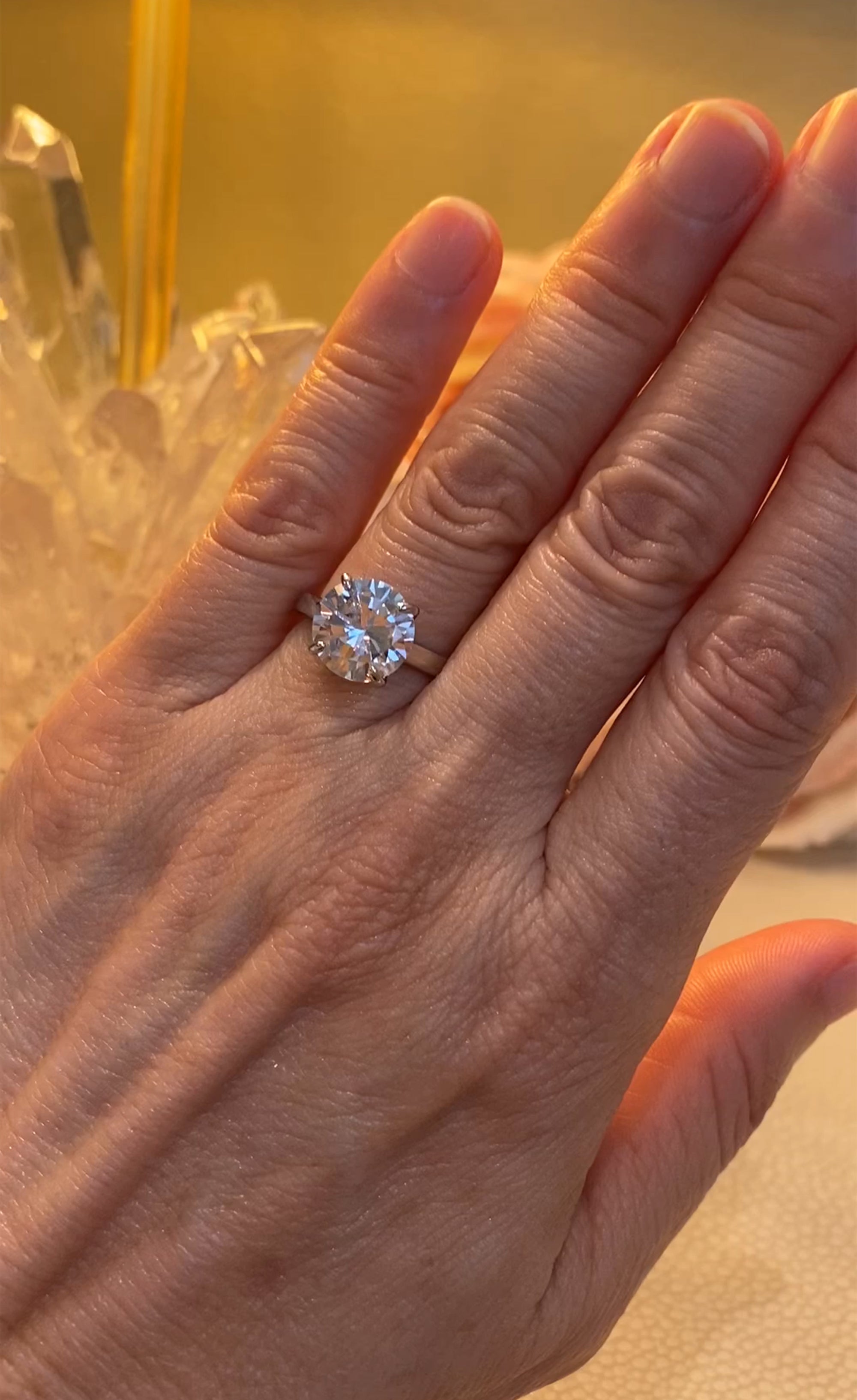 5Ct CZ Solitaire Engagement Ring