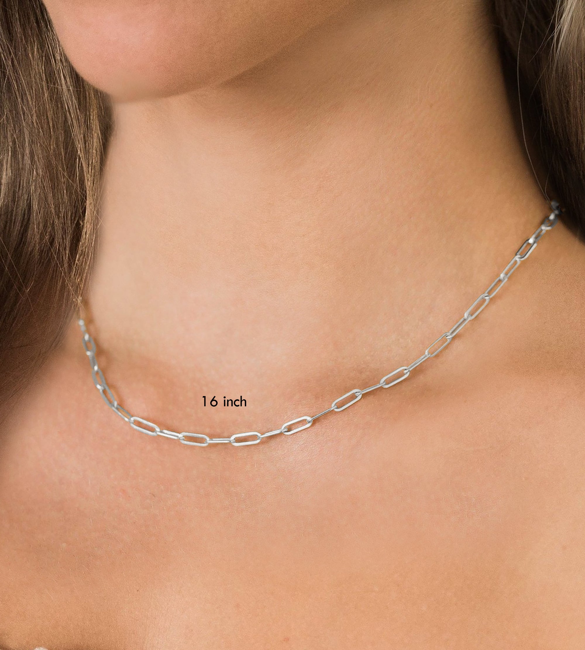 Linked Petite Paperclip Chain Necklaces