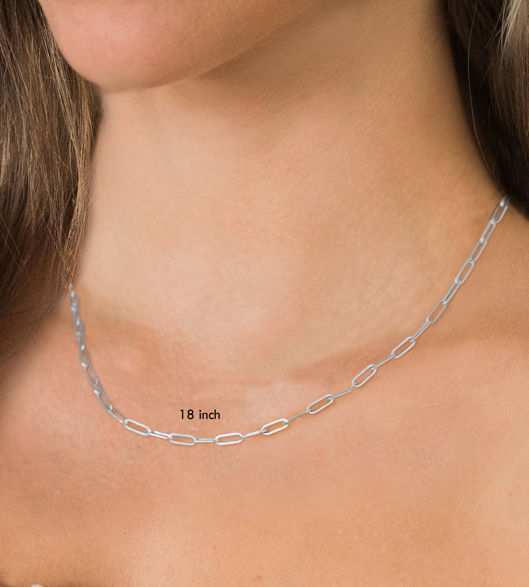 Linked Petite Paperclip Chain Necklaces