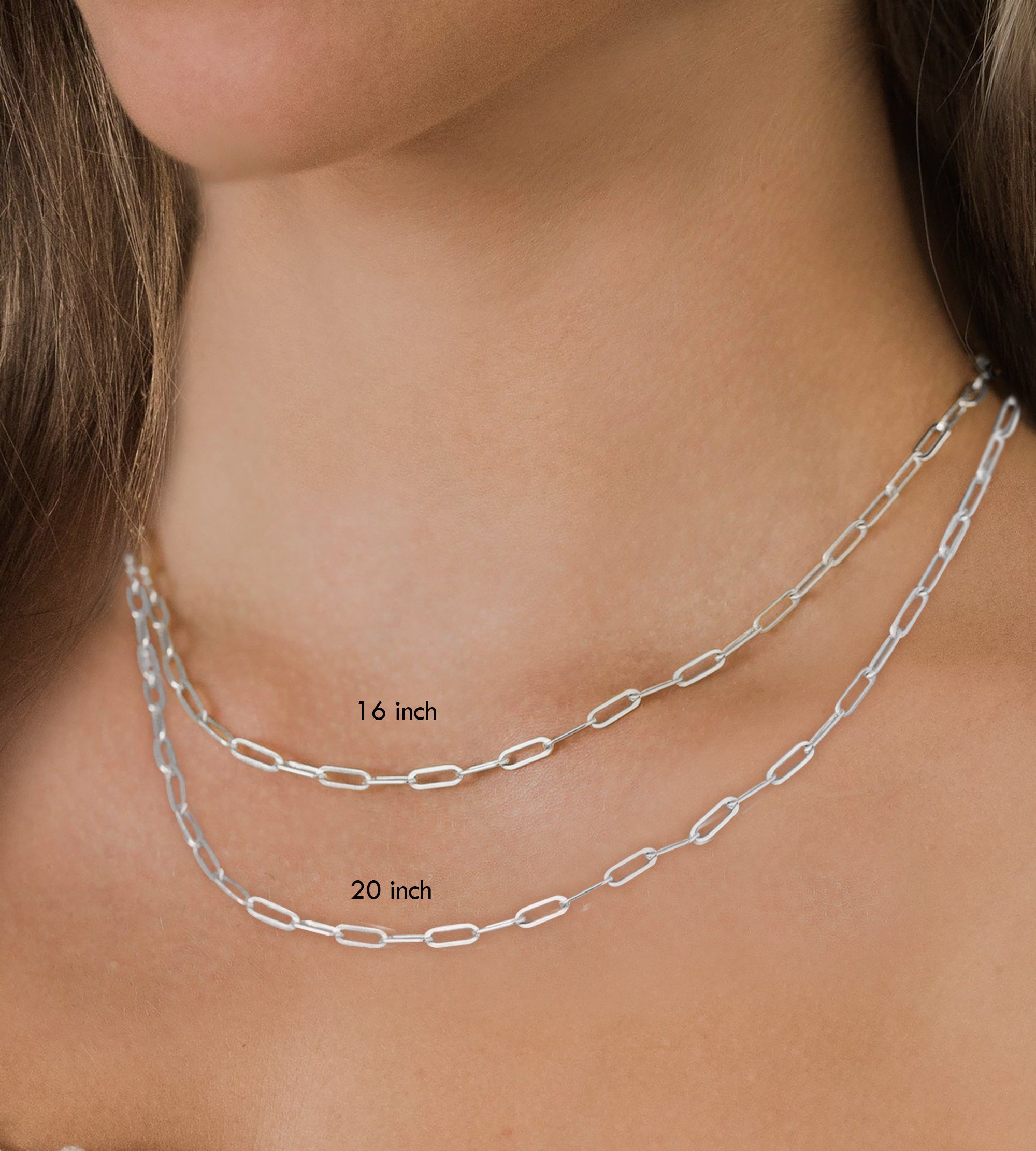 Linked Petite Paperclip Chain Necklaces