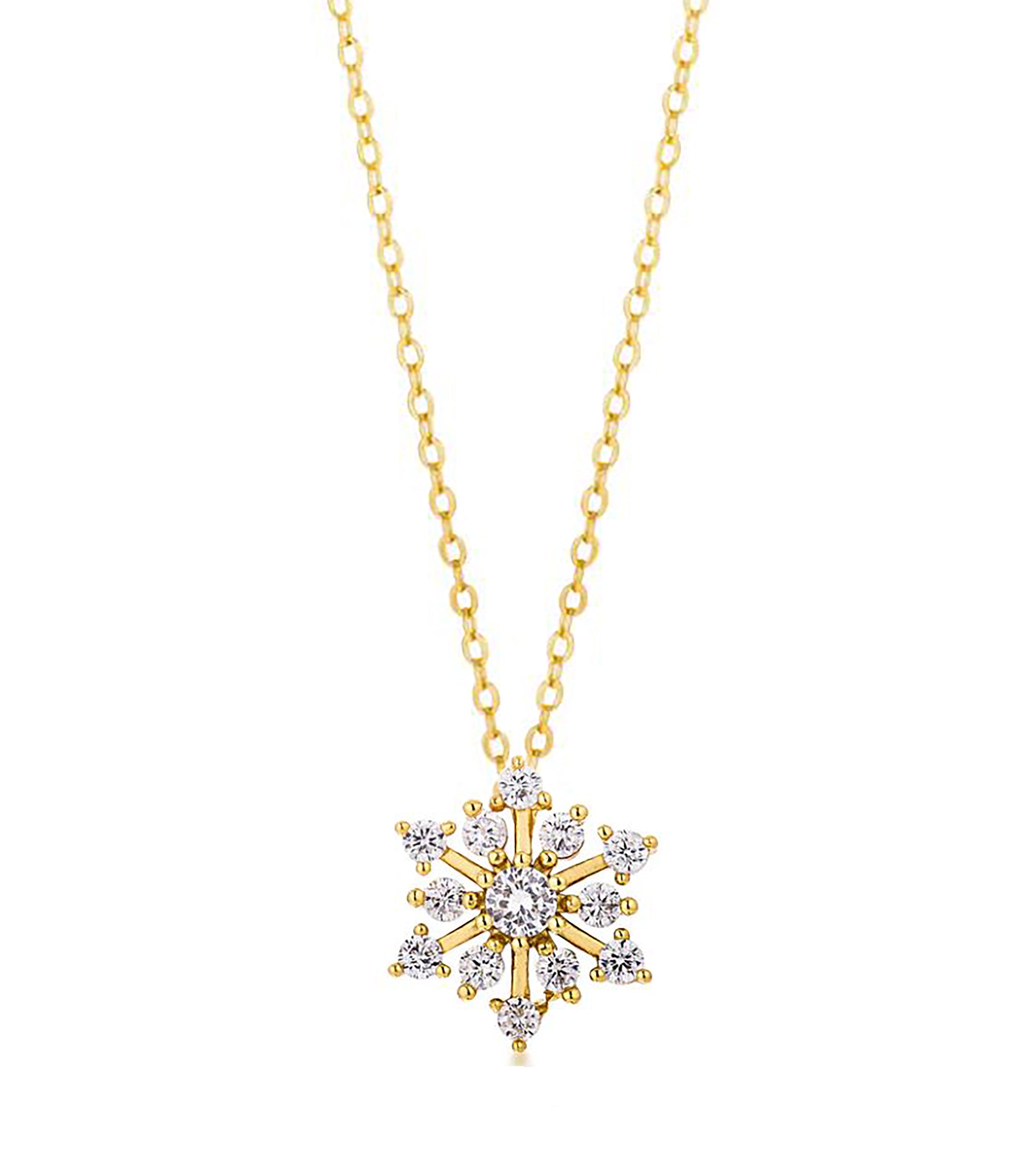 CZ Snowflake Necklace