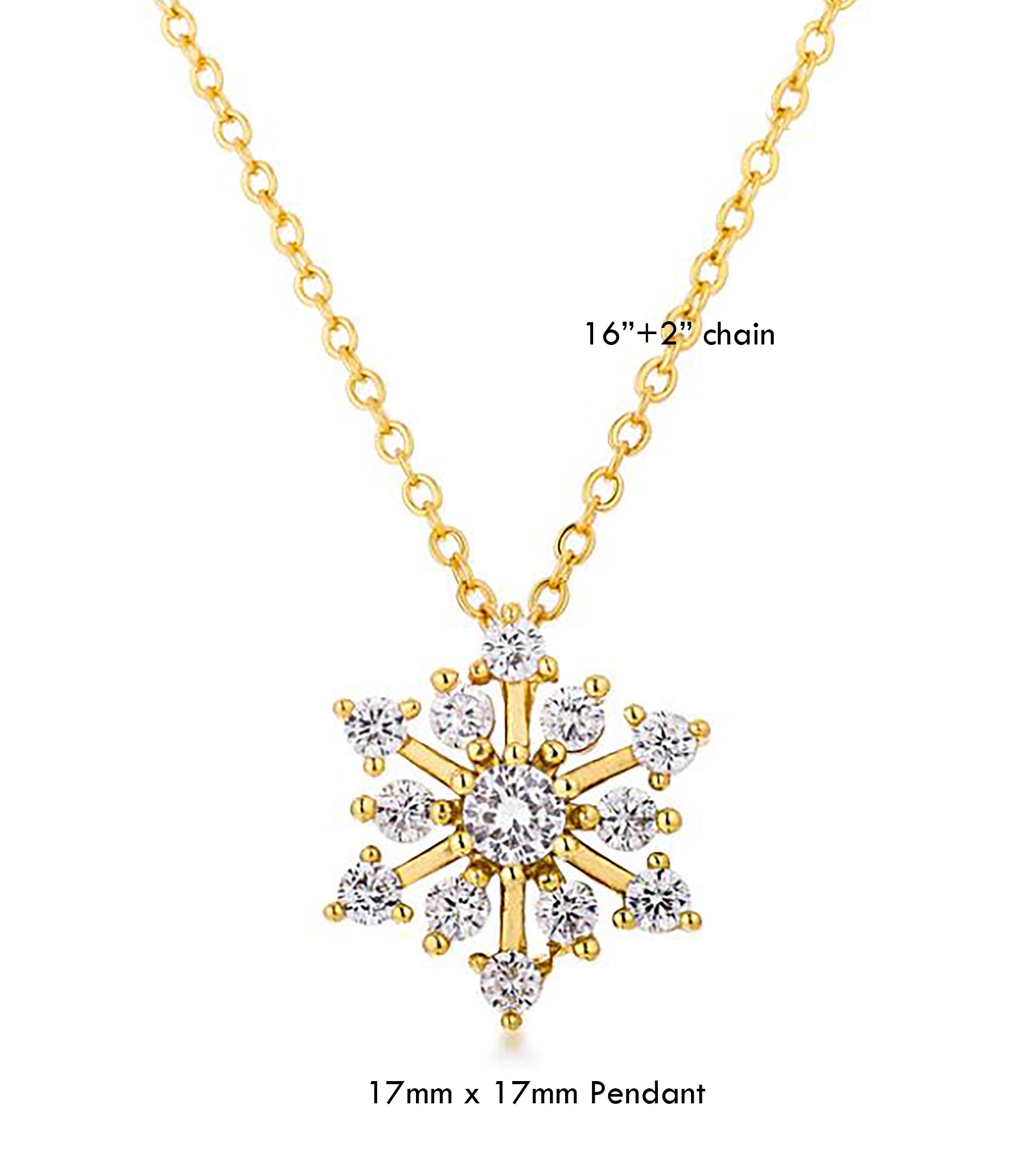 CZ Snowflake Necklace