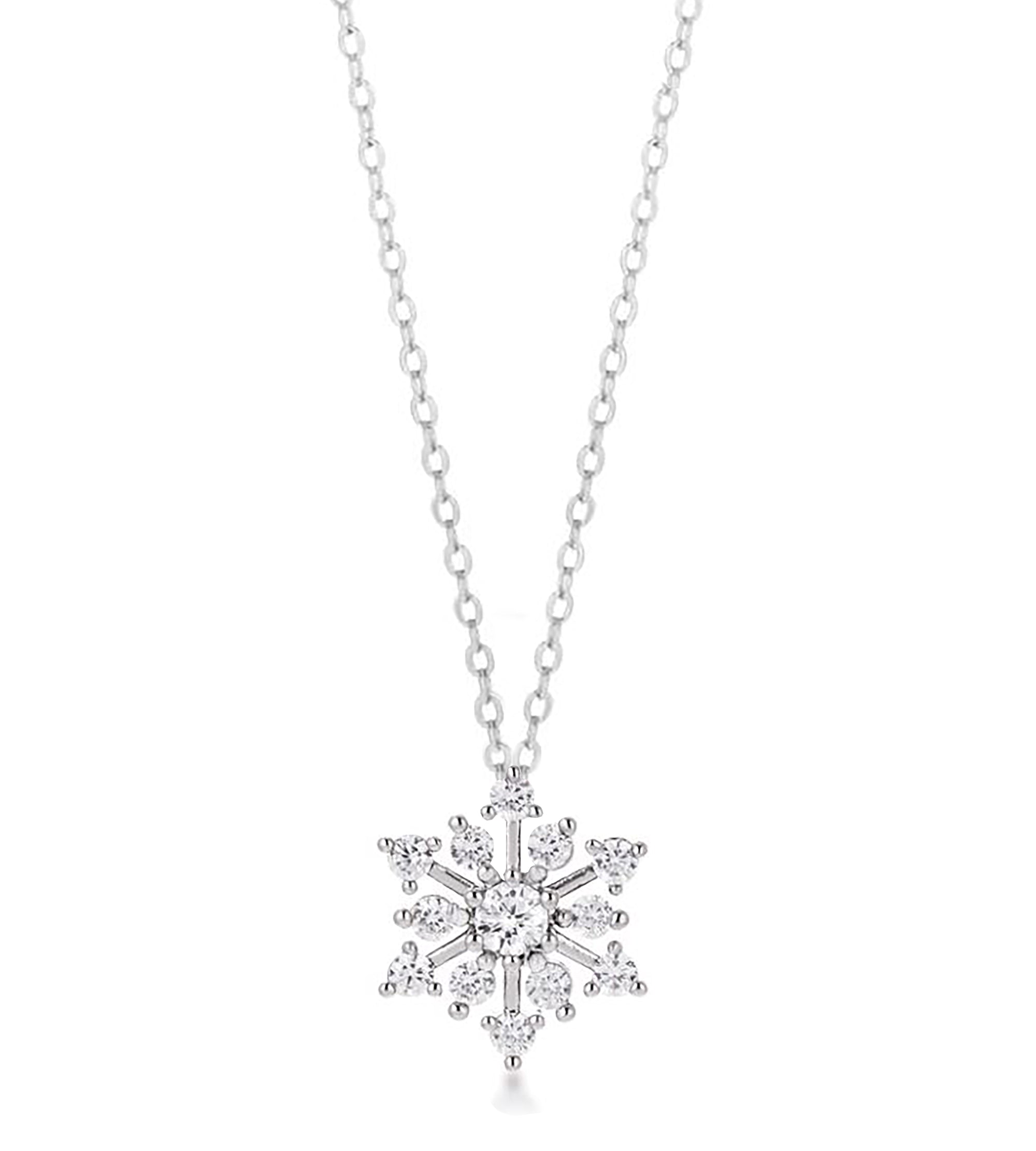 Winter Wonder CZ Snowflake Necklace