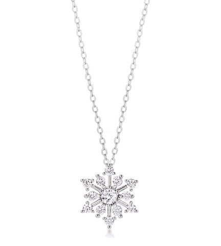 Winter Wonder CZ Snowflake Necklace