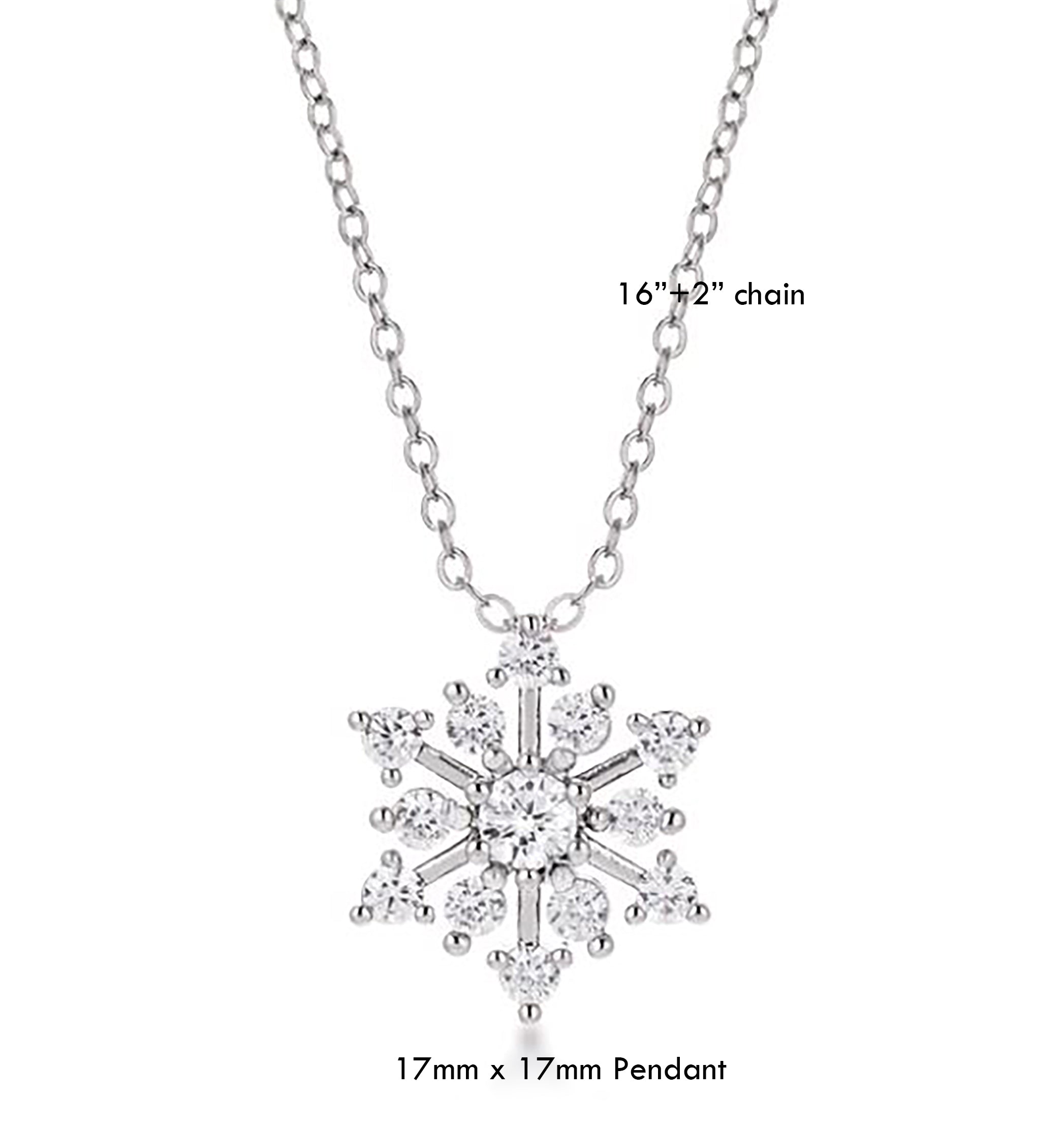 Winter Wonder CZ Snowflake Necklace