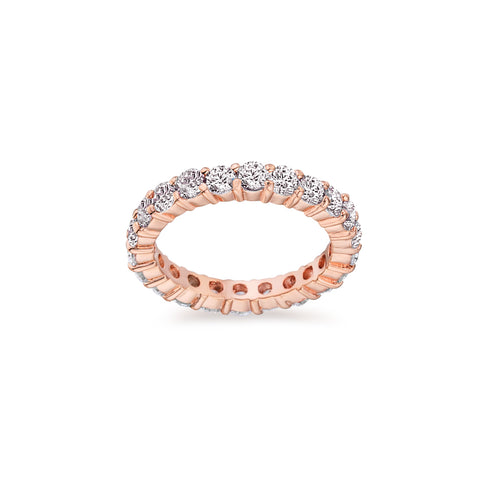 2.42 CTTW Cubic Zirconia Eternity Ring Rose Gold Plated