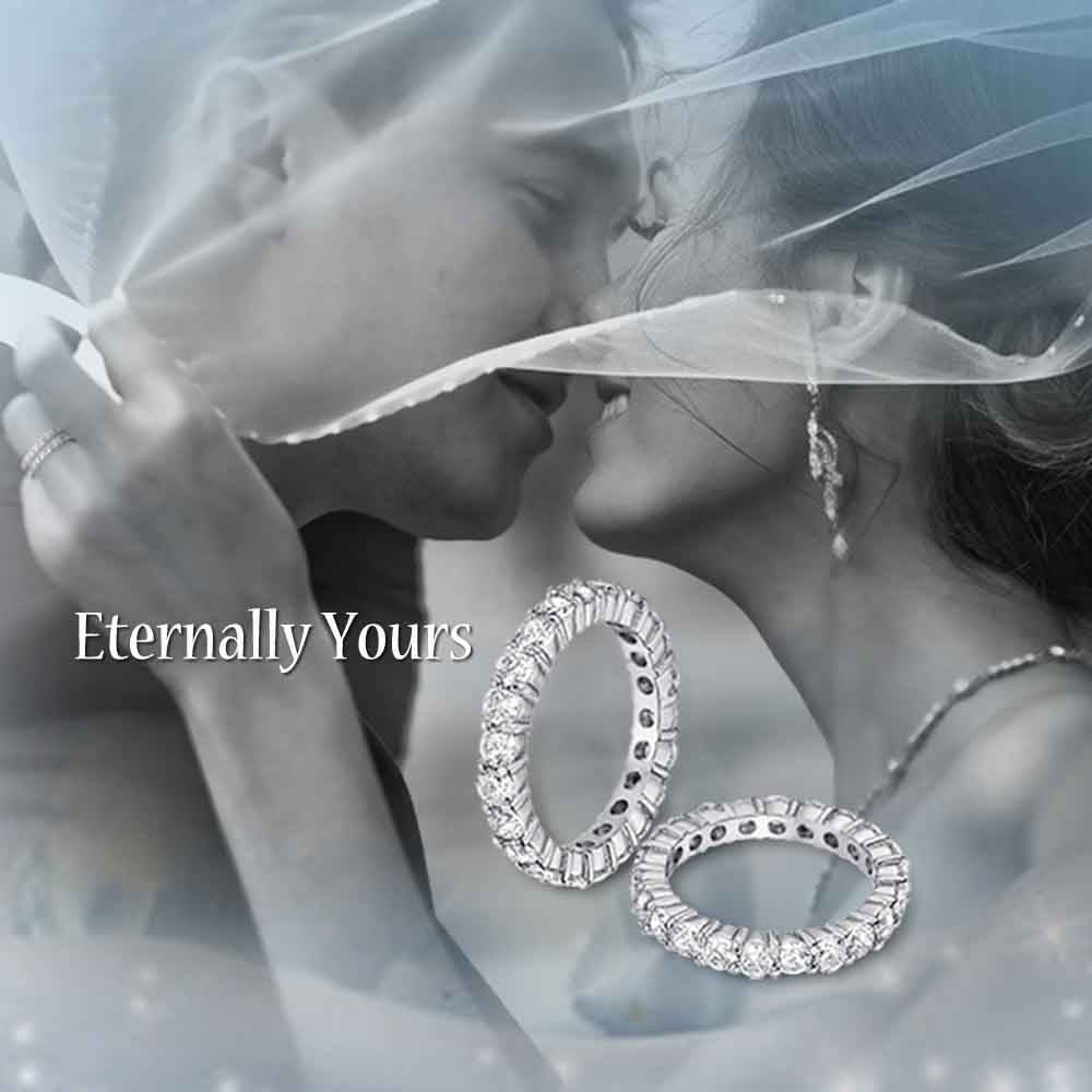 2.42 CTTW Cubic Zirconia Eternity Wedding Band