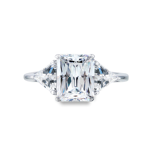 4.5 Carat Radiant Cut Cubic Zirconia Engagement Ring