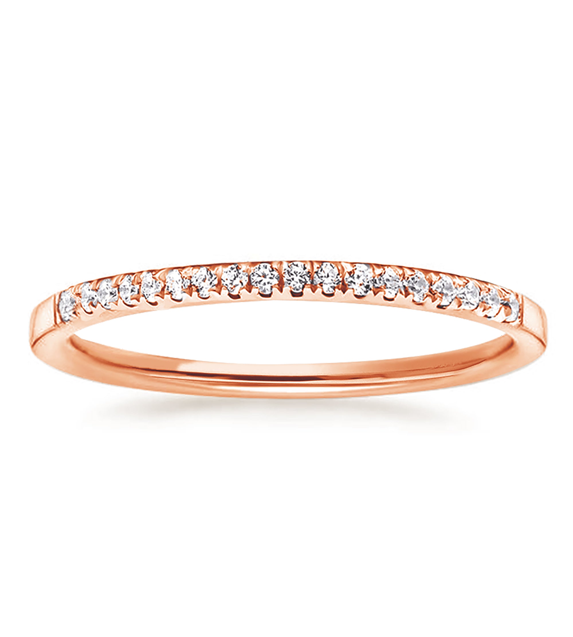 Half Eternity Wedding Ring in Rose Gold Plating
