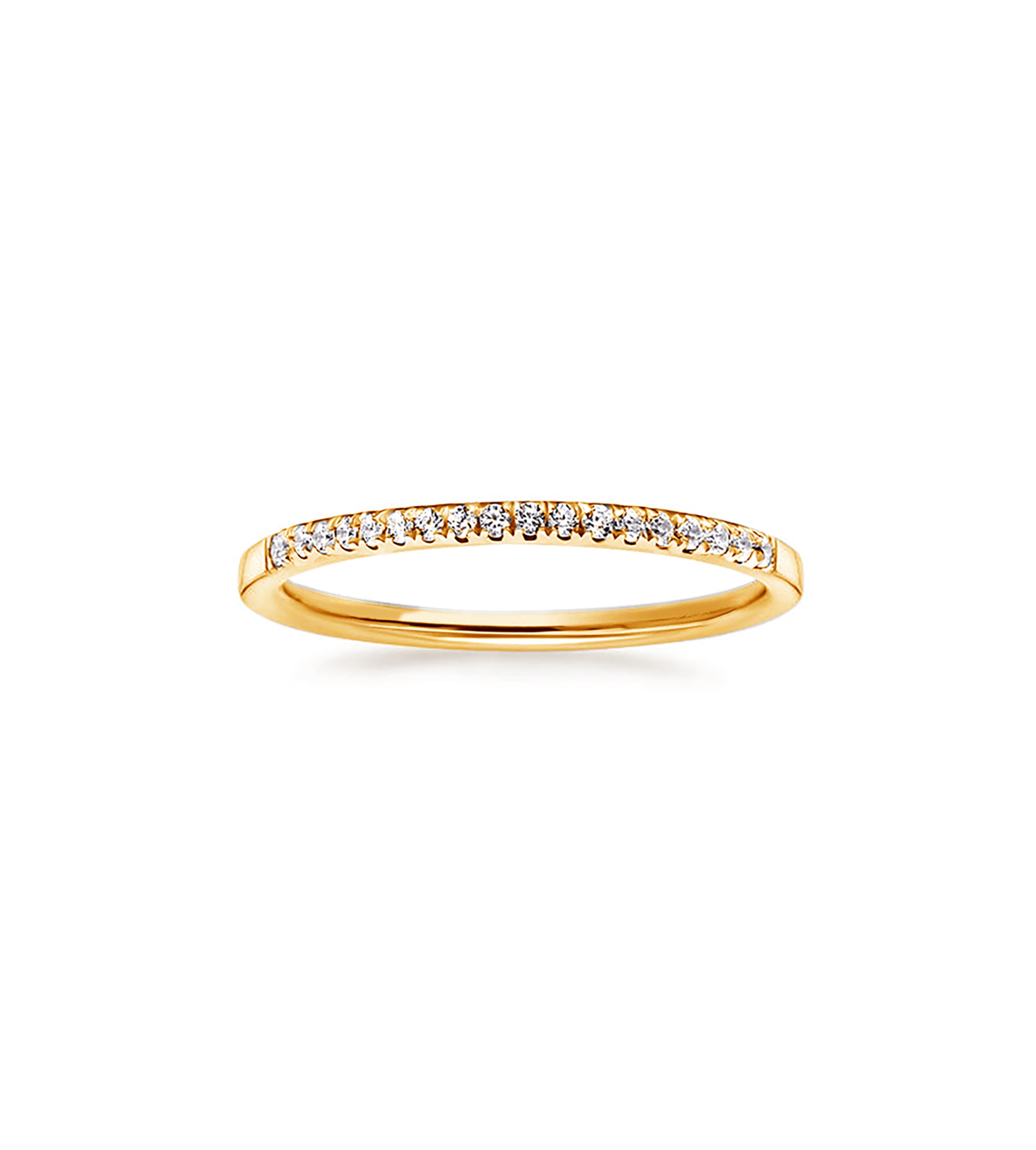 Half Eternity Wedding Ring in Yellow Gold Plating