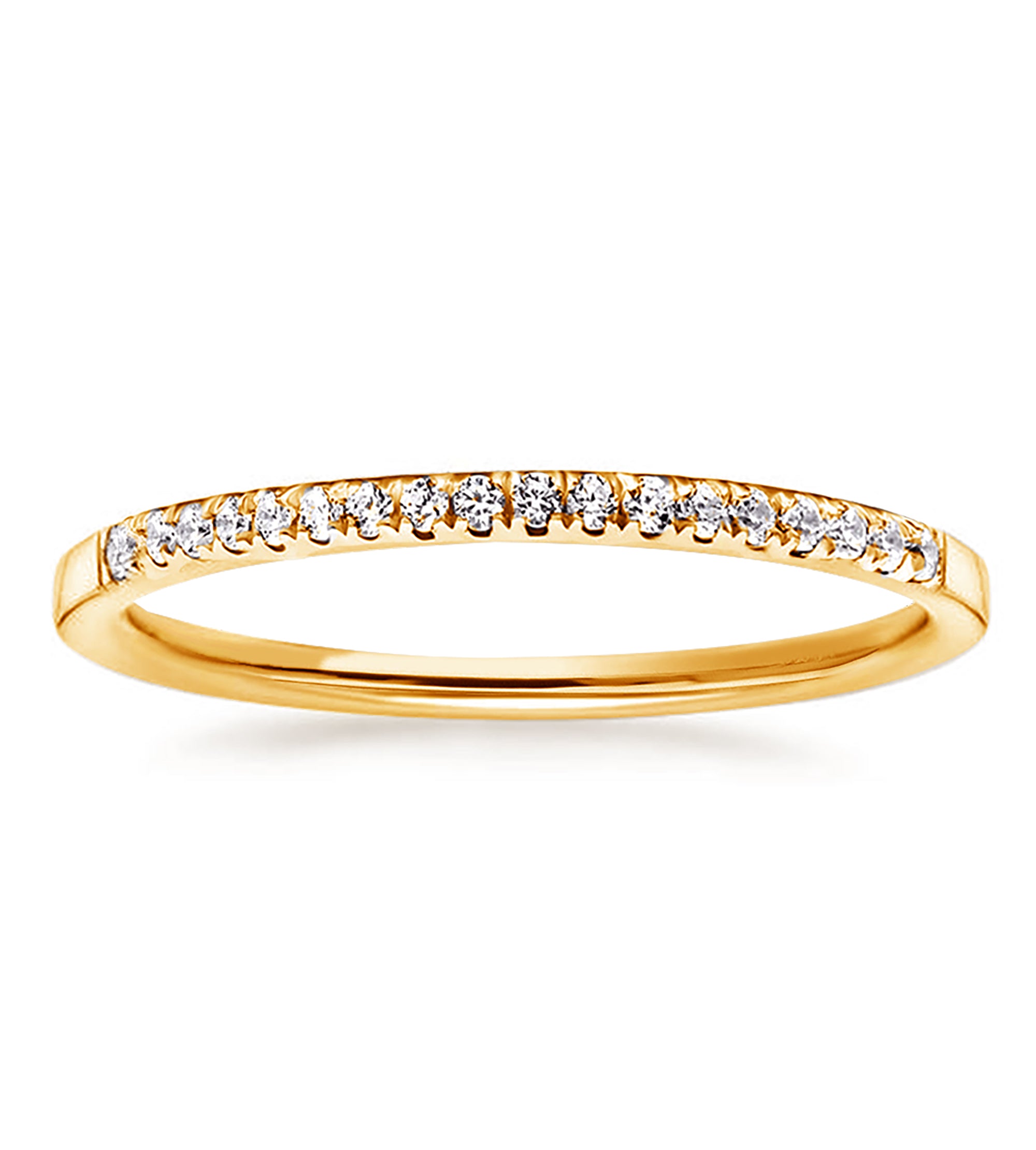 Half Eternity Wedding Ring in Yellow Gold Plating