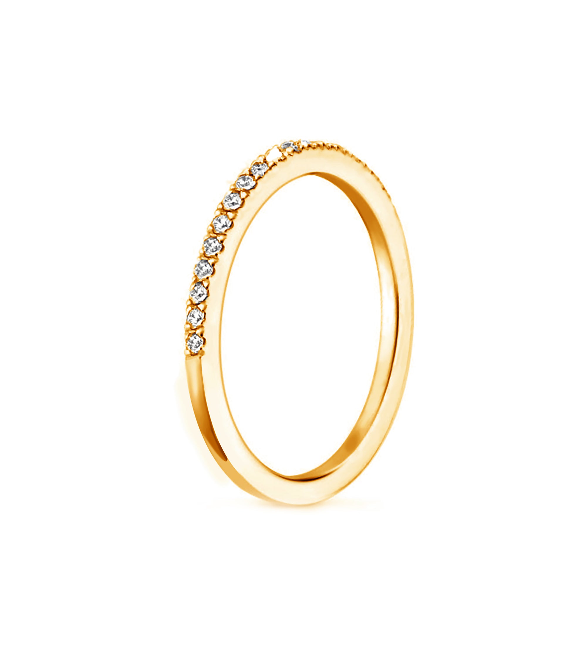 Half Eternity Wedding Ring in Yellow Gold Plating