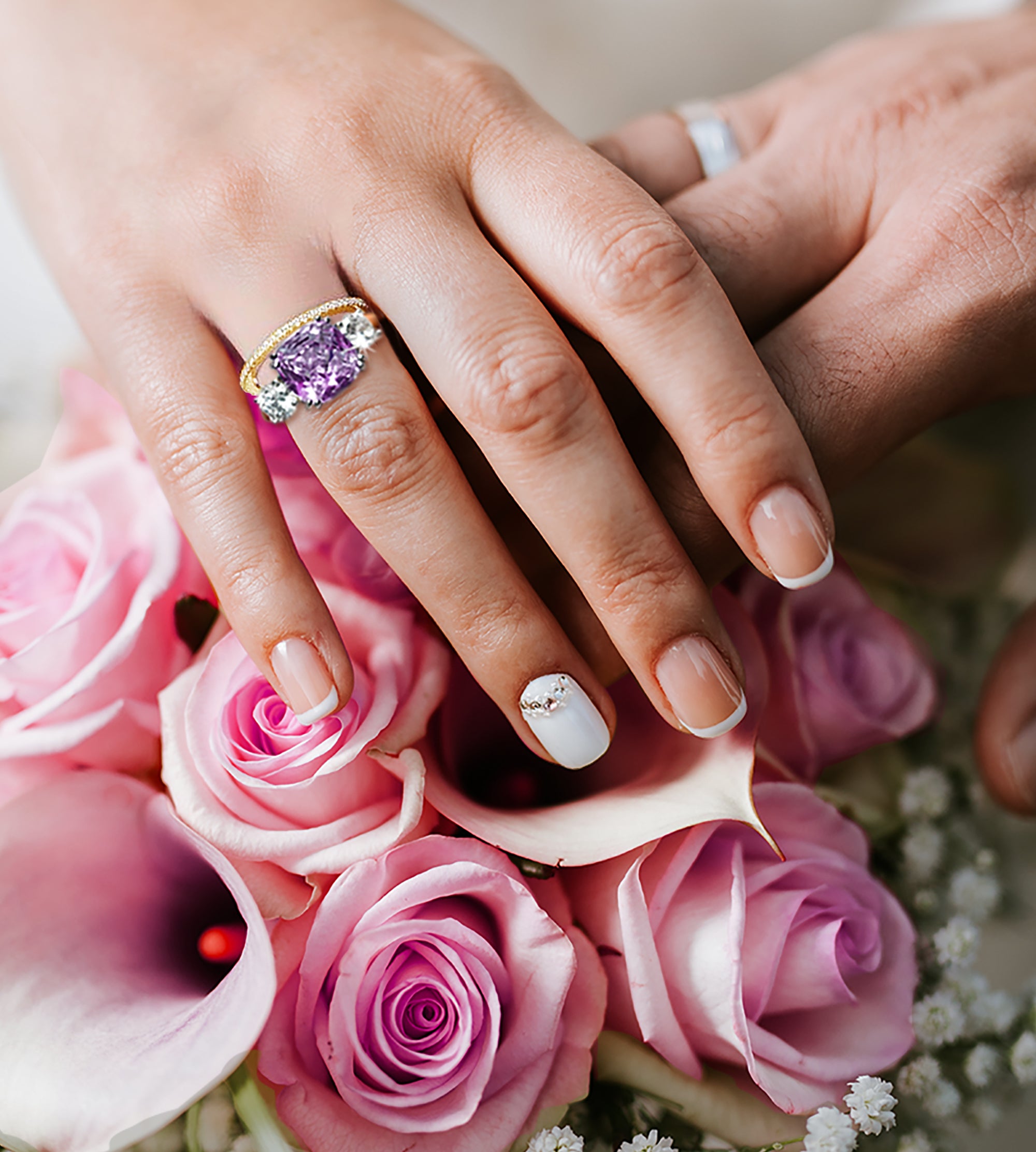 Half Eternity Wedding Ring in Yellow Gold Plating