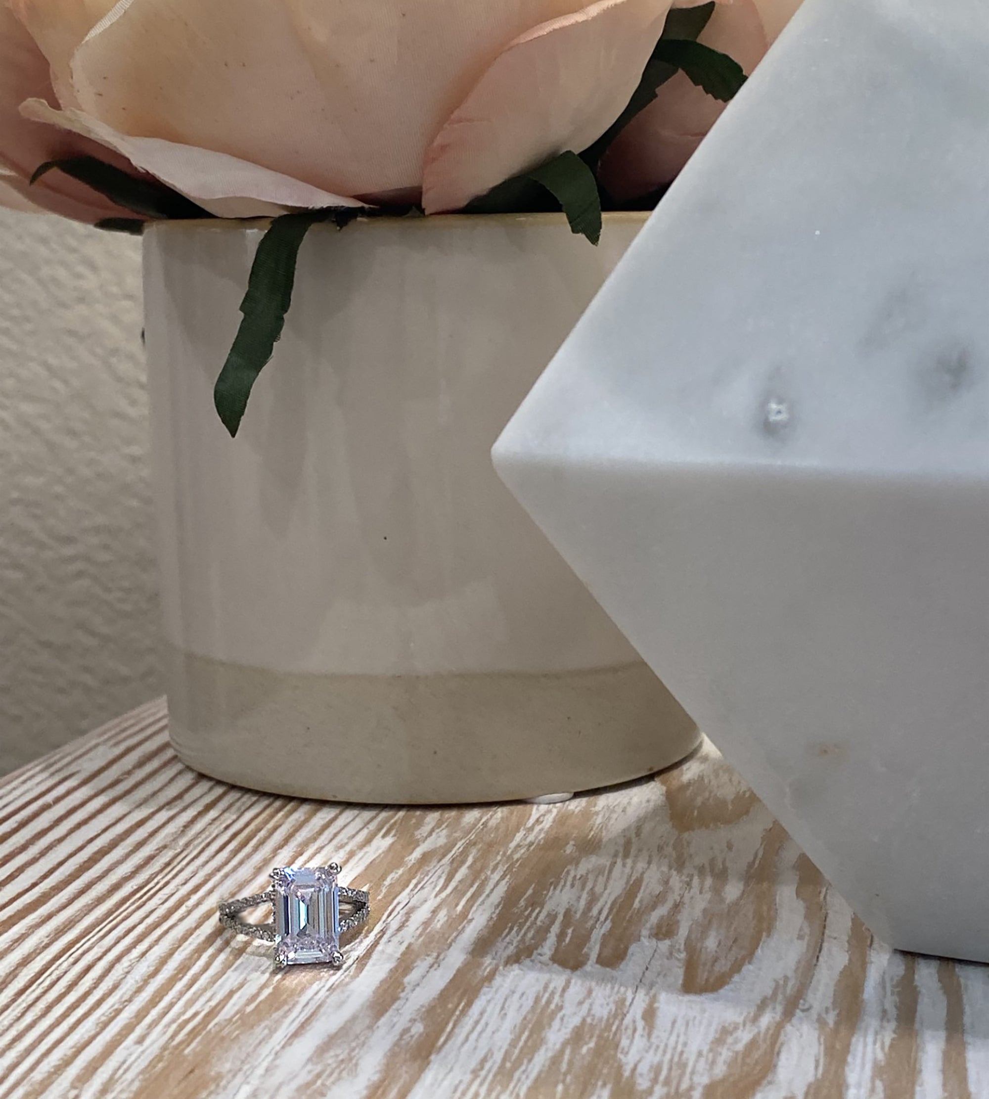 Split Shank CZ Solitaire Engagement