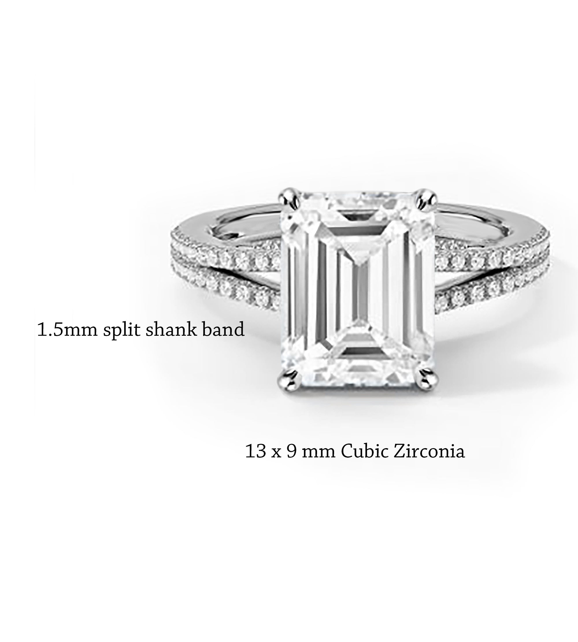 Split Shank CZ Solitaire Engagement