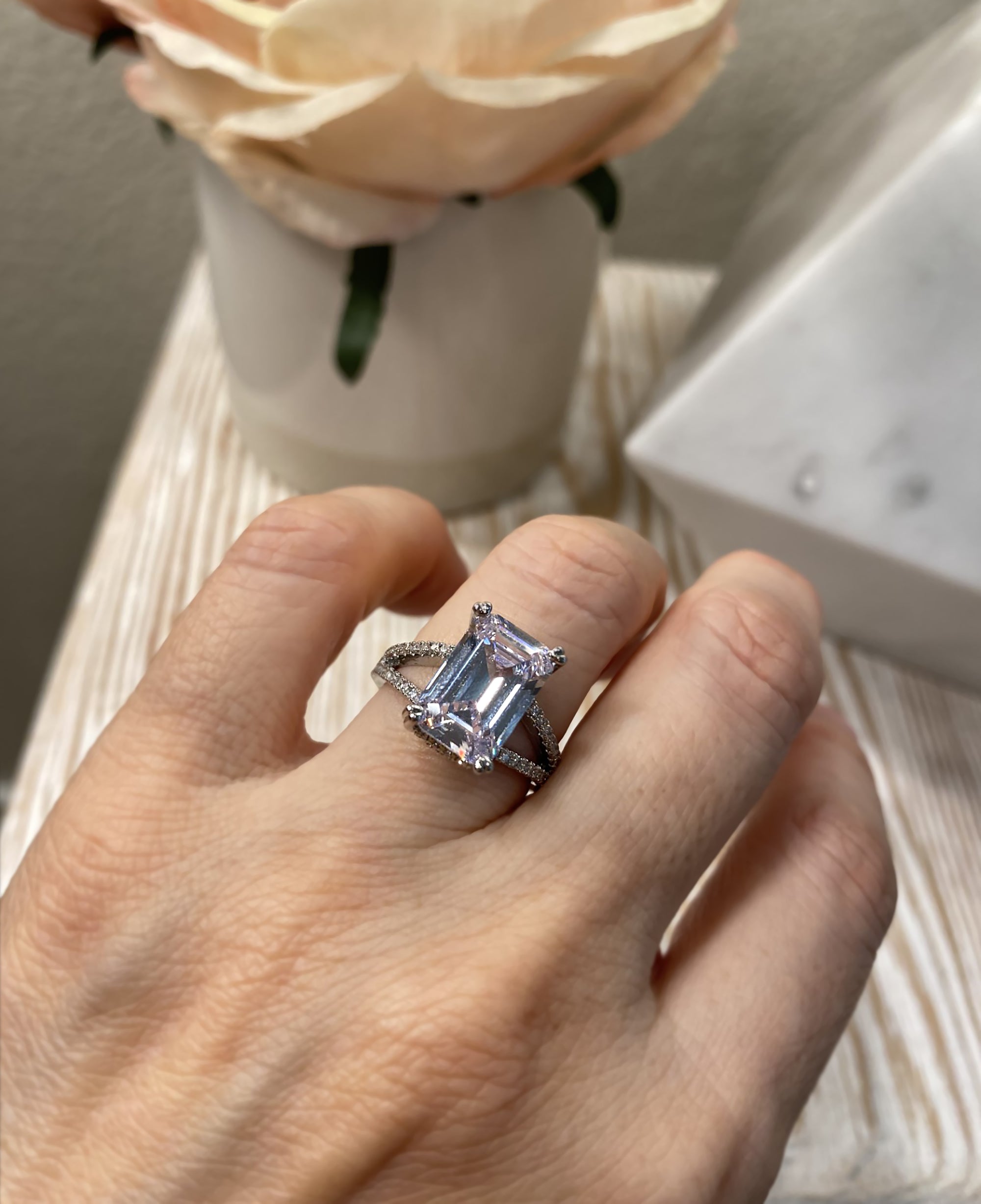 Split Shank CZ Solitaire Engagement