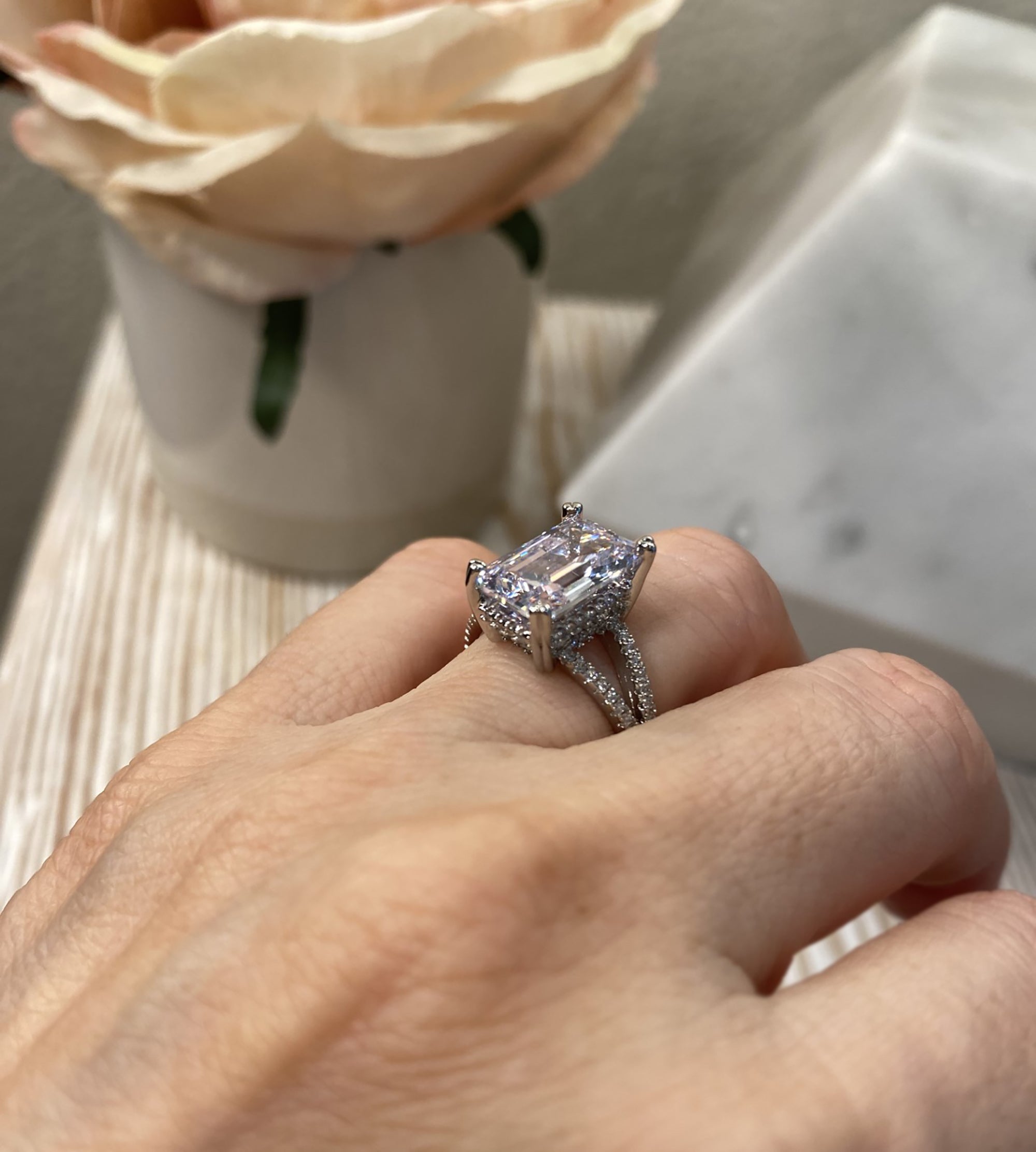 Split Shank CZ Solitaire Engagement