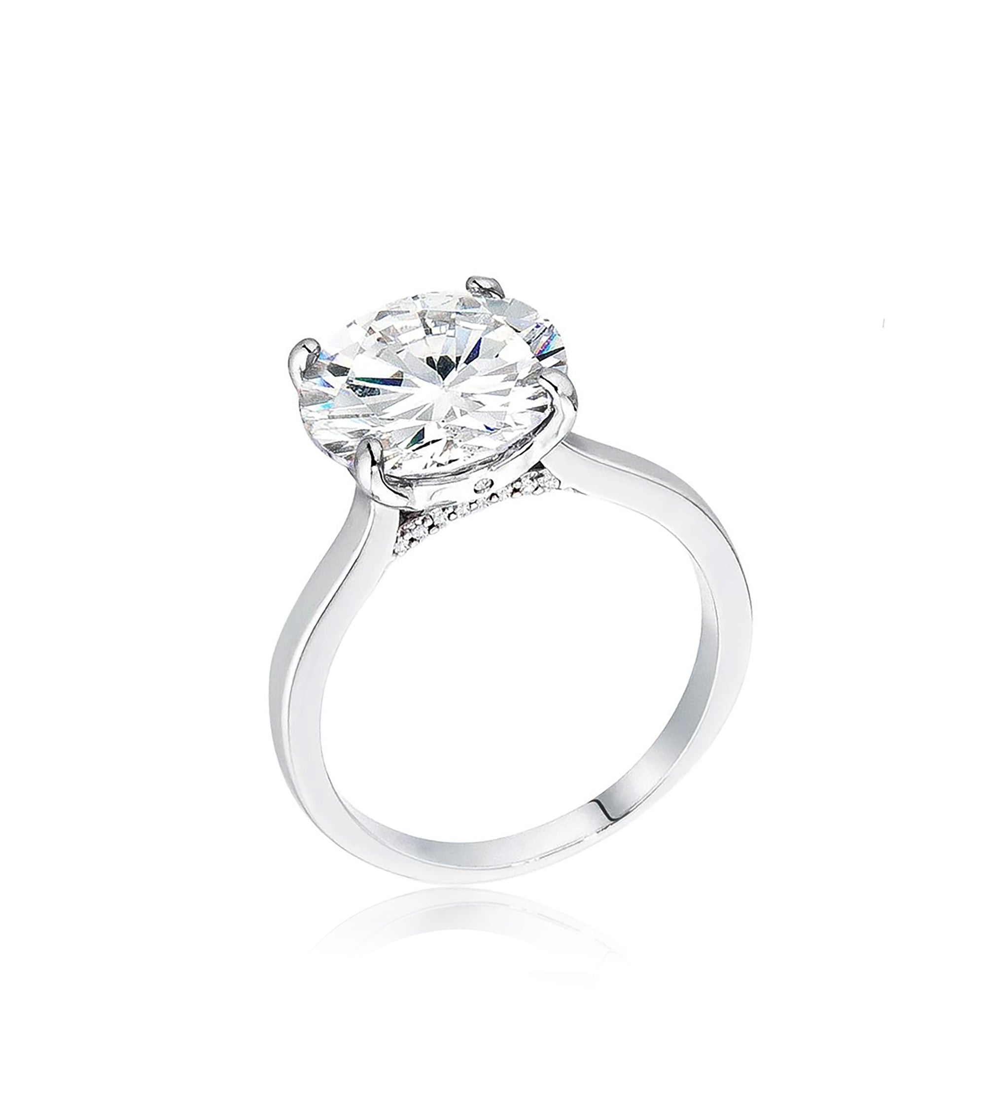 5Ct CZ Solitaire Engagement Ring