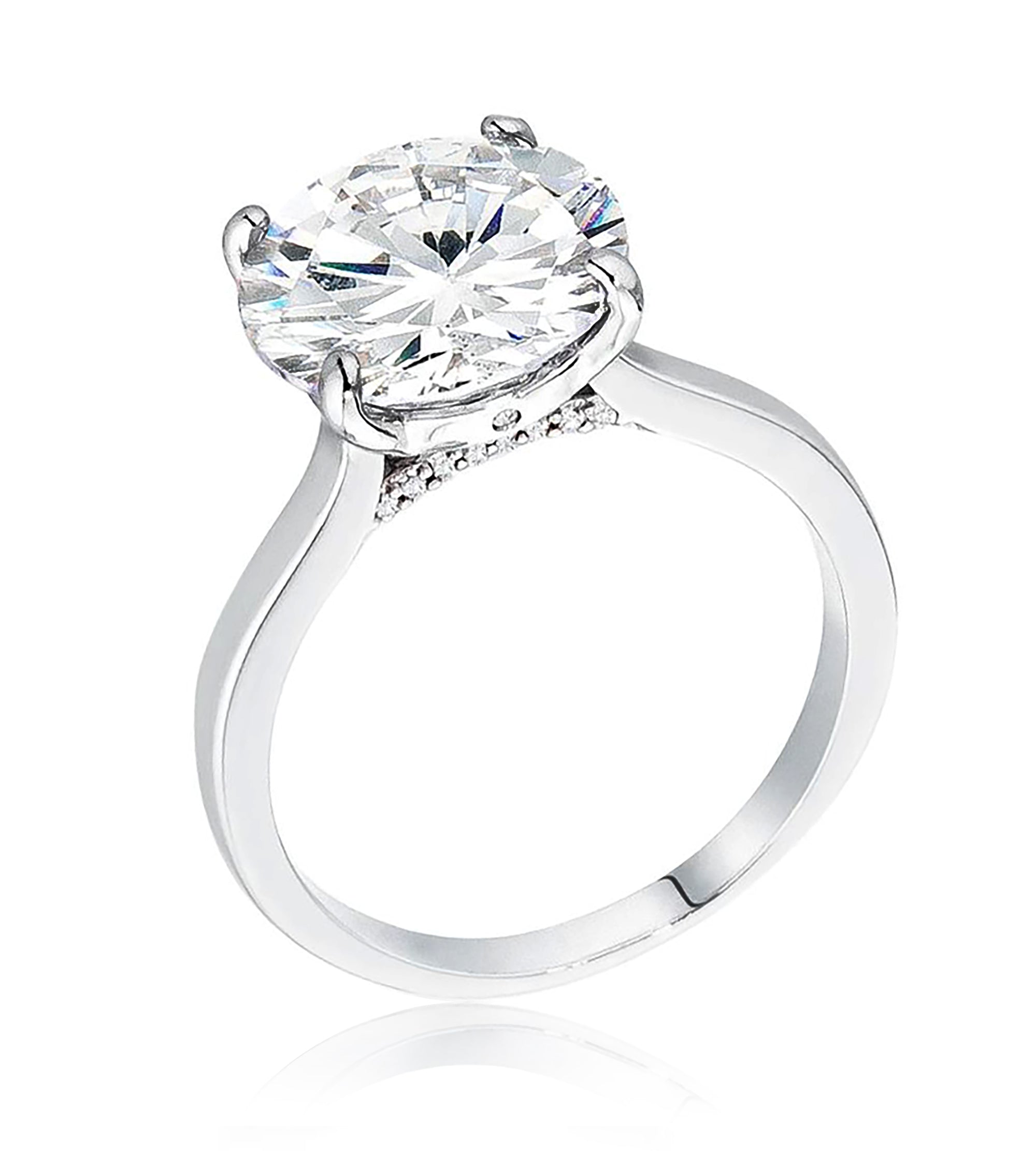5Ct CZ Solitaire Engagement Ring