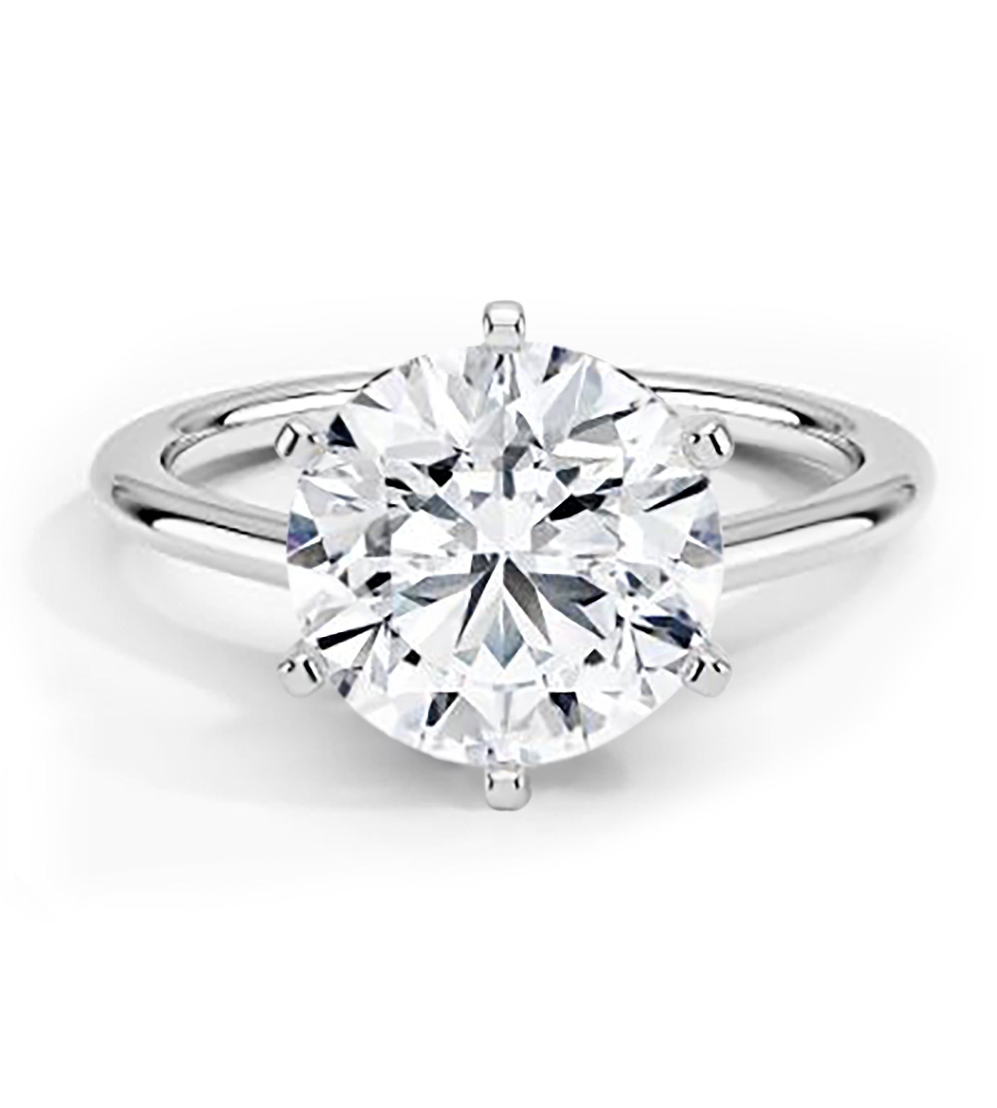 3.5 Carat CZ Round Solitaire Engagement Ring