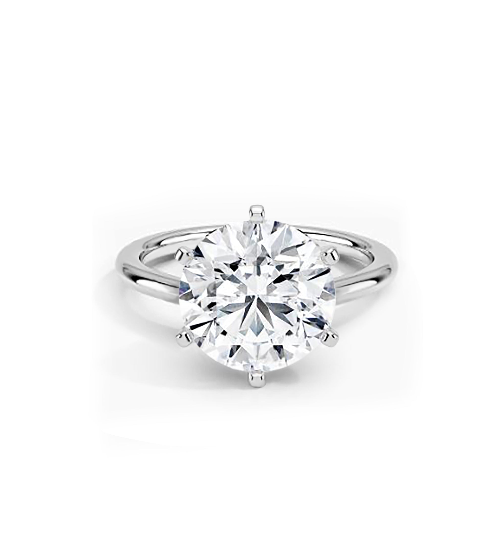 3.5 Carat CZ Round Solitaire Engagement Ring