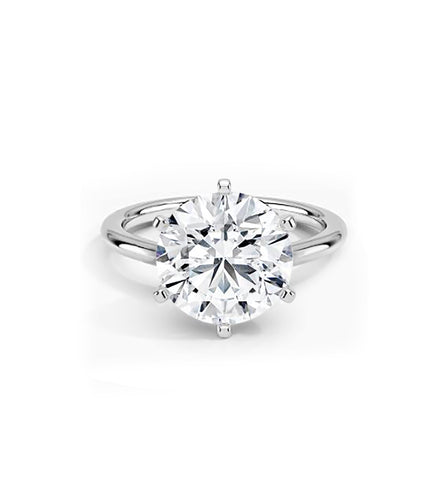 3.5 Carat CZ Round Solitaire Engagement Ring