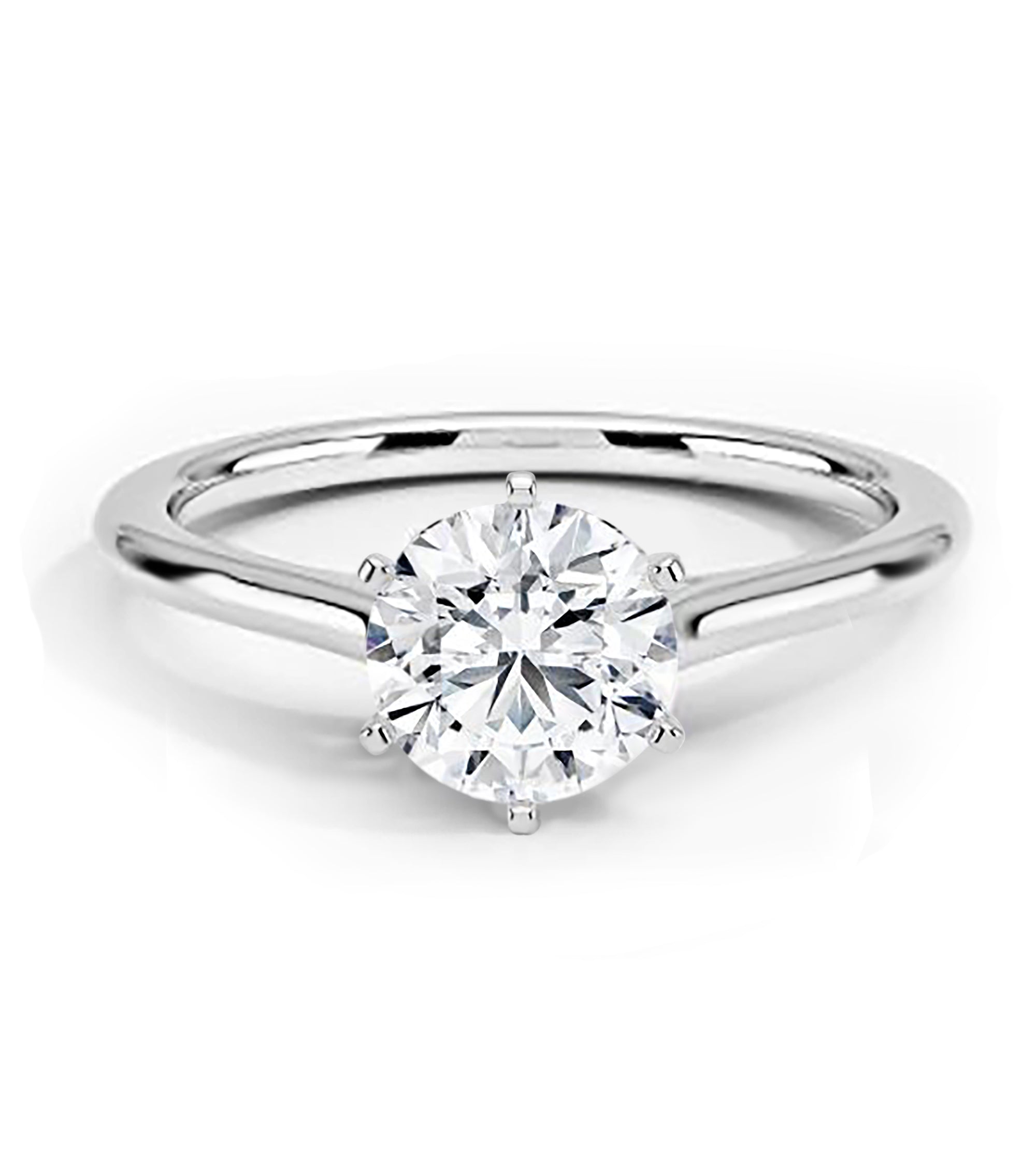 1 Carat CZ Round Solitaire Engagement Ring