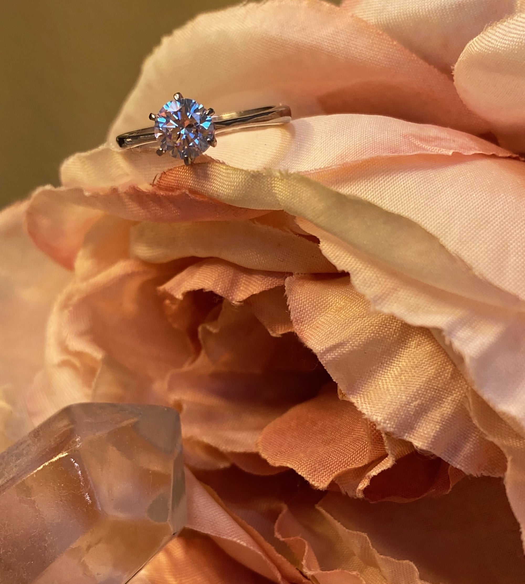 1 Carat CZ Round Solitaire Engagement Ring