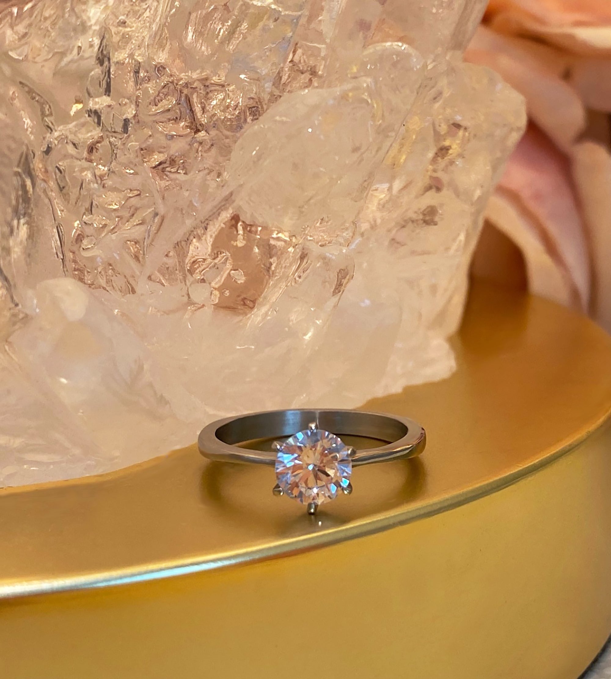 1 Carat CZ Round Solitaire Engagement Ring