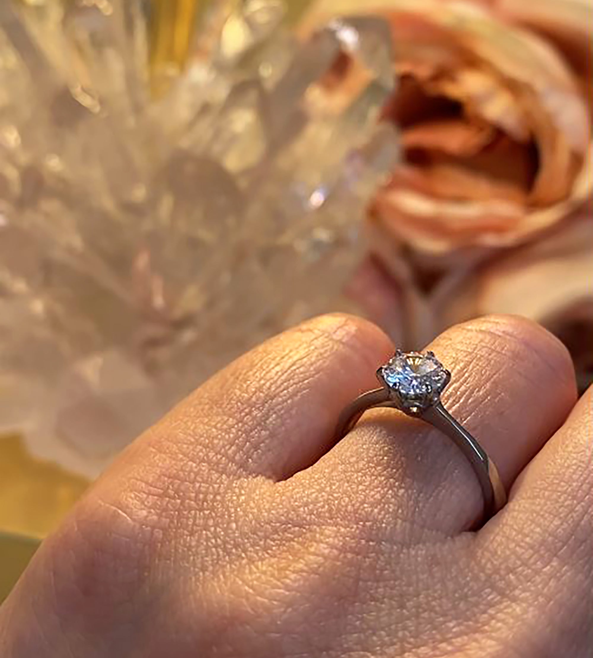 1 Carat CZ Round Solitaire Engagement Ring