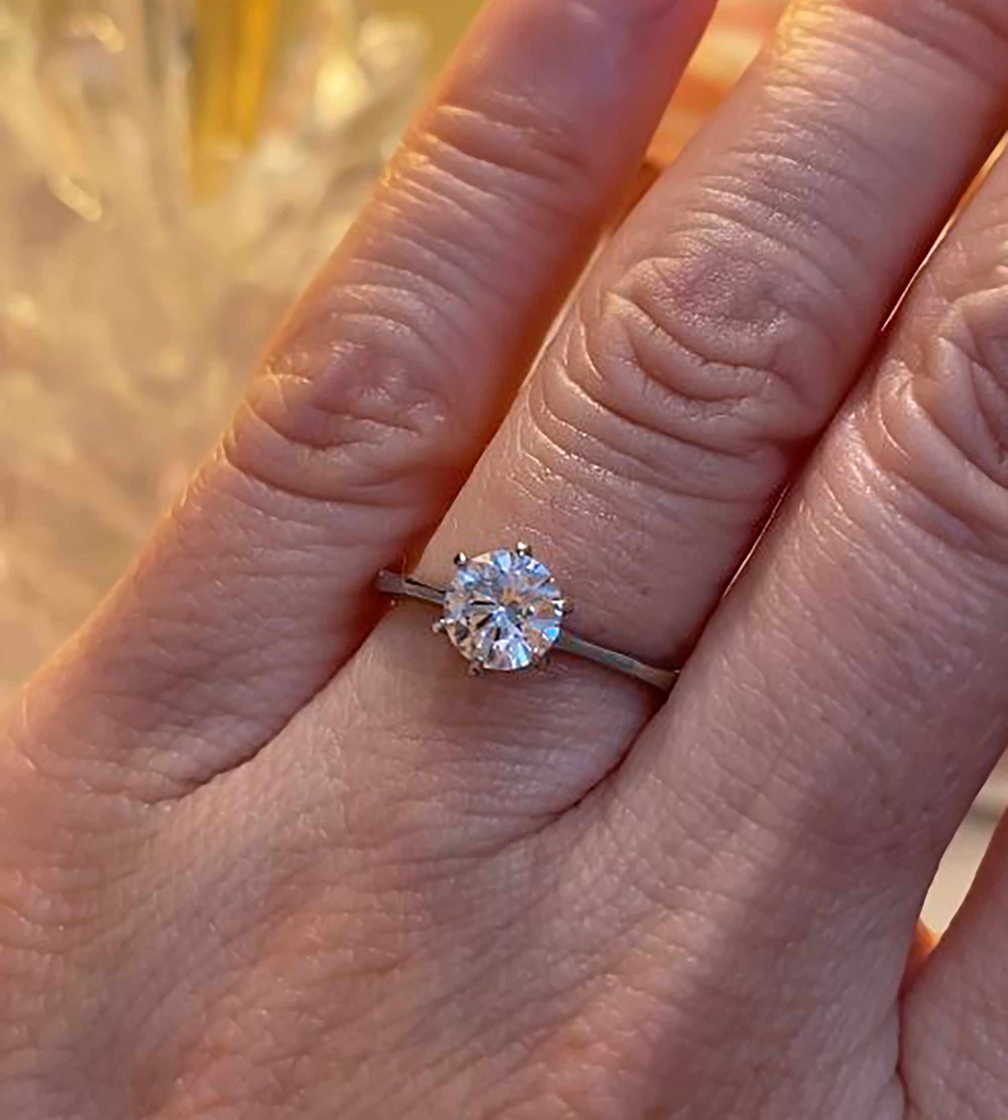 1 Carat CZ Round Solitaire Engagement Ring
