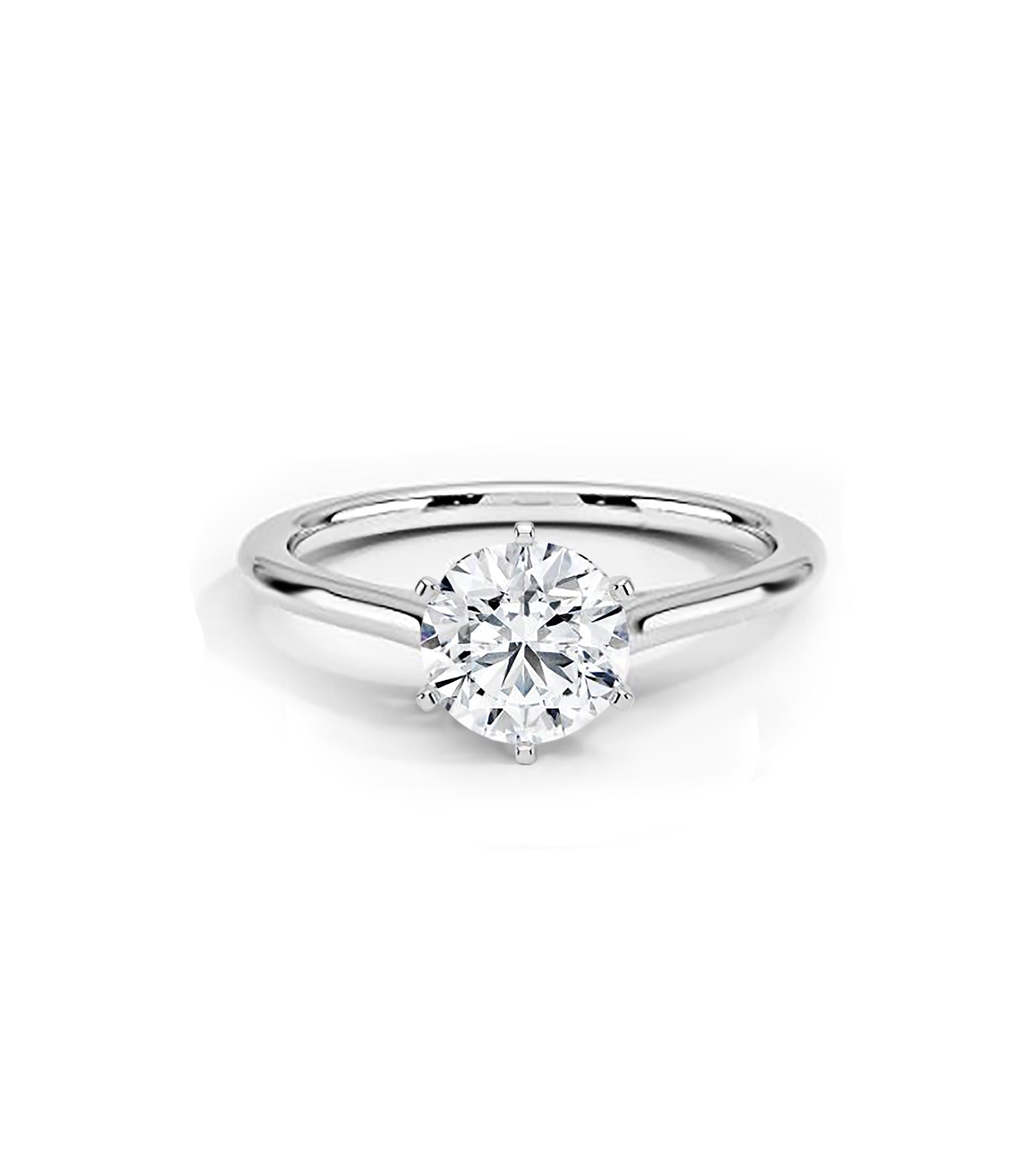 1 Carat CZ Round Solitaire Engagement Ring