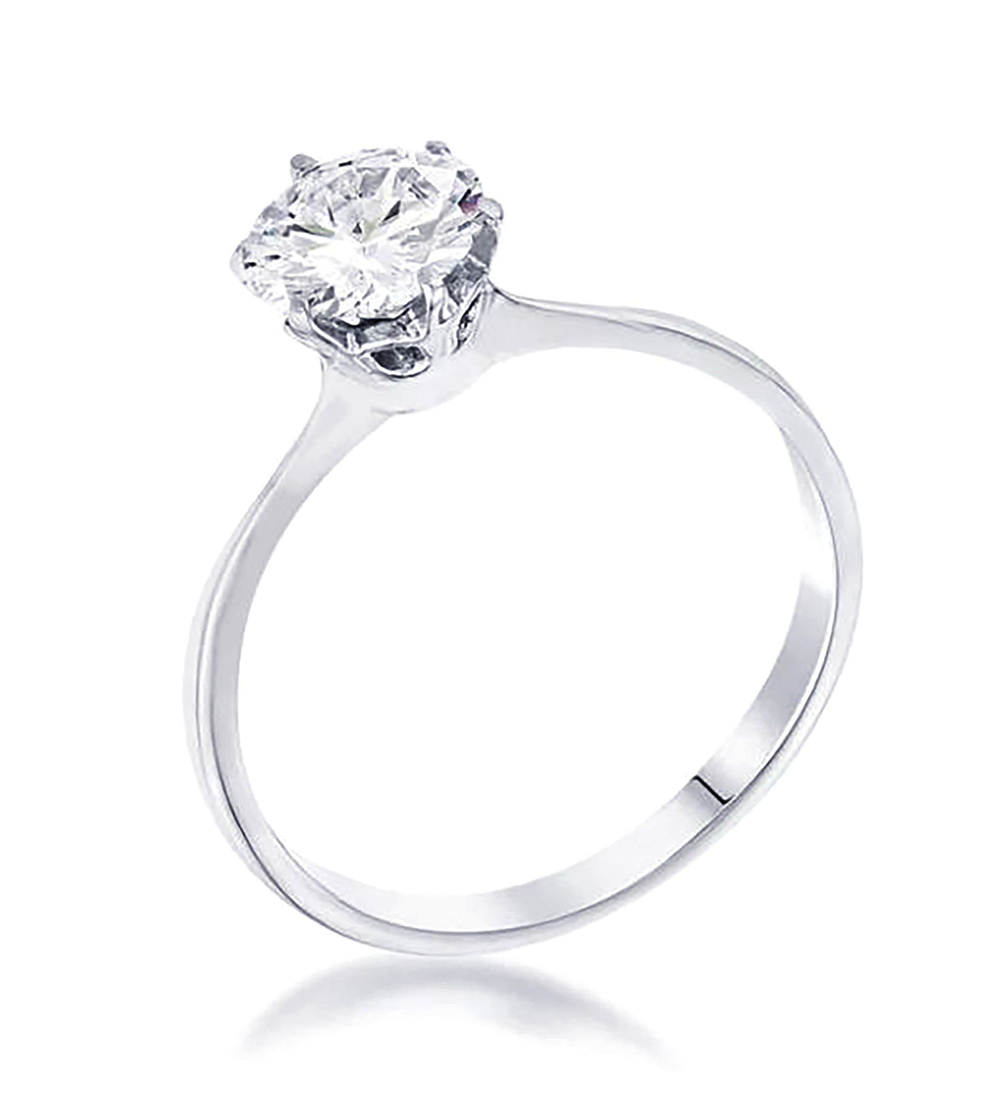 1 Carat CZ Round Solitaire Engagement Ring