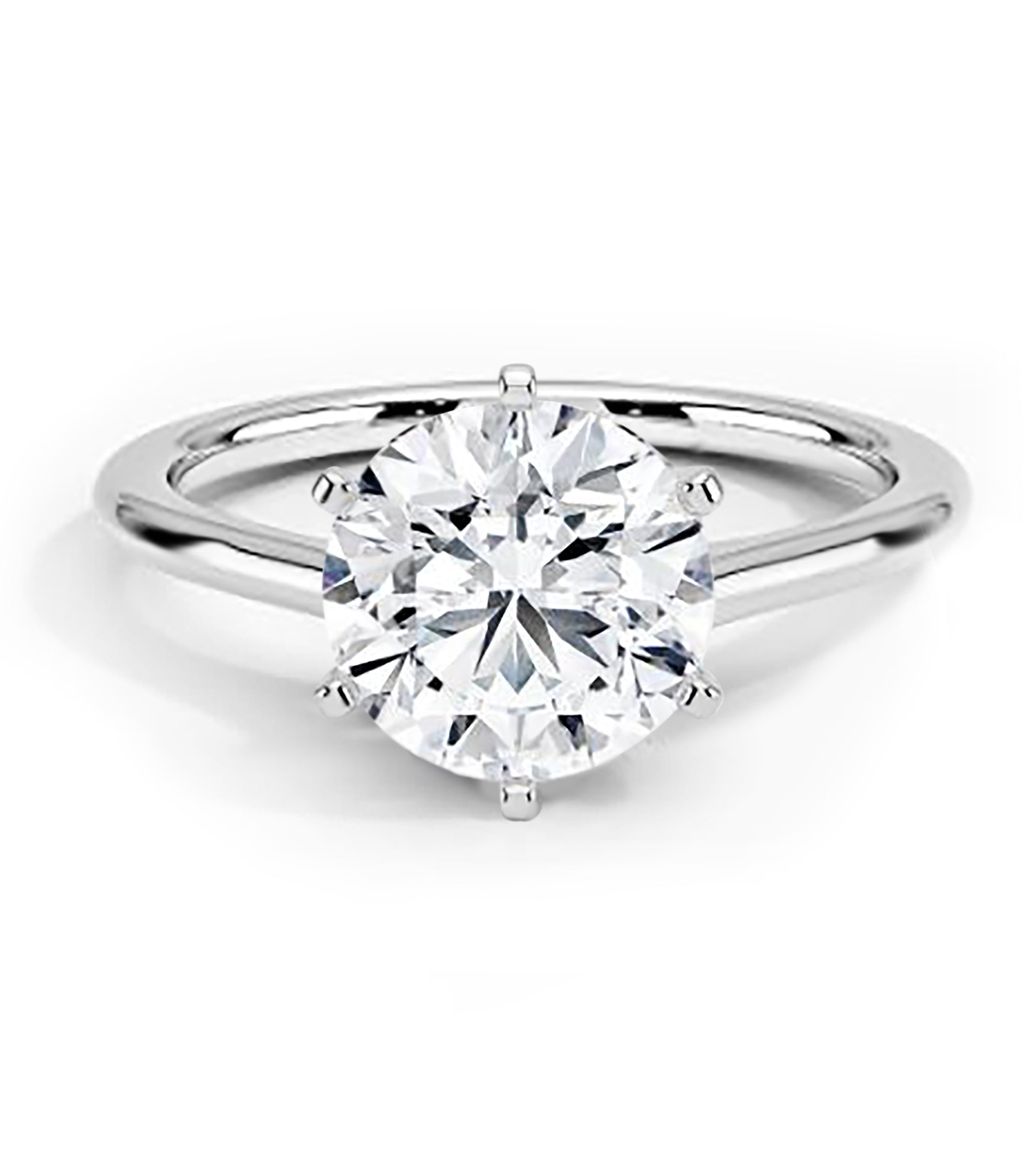 2 Carat CZ Round Solitaire Engagement Ring