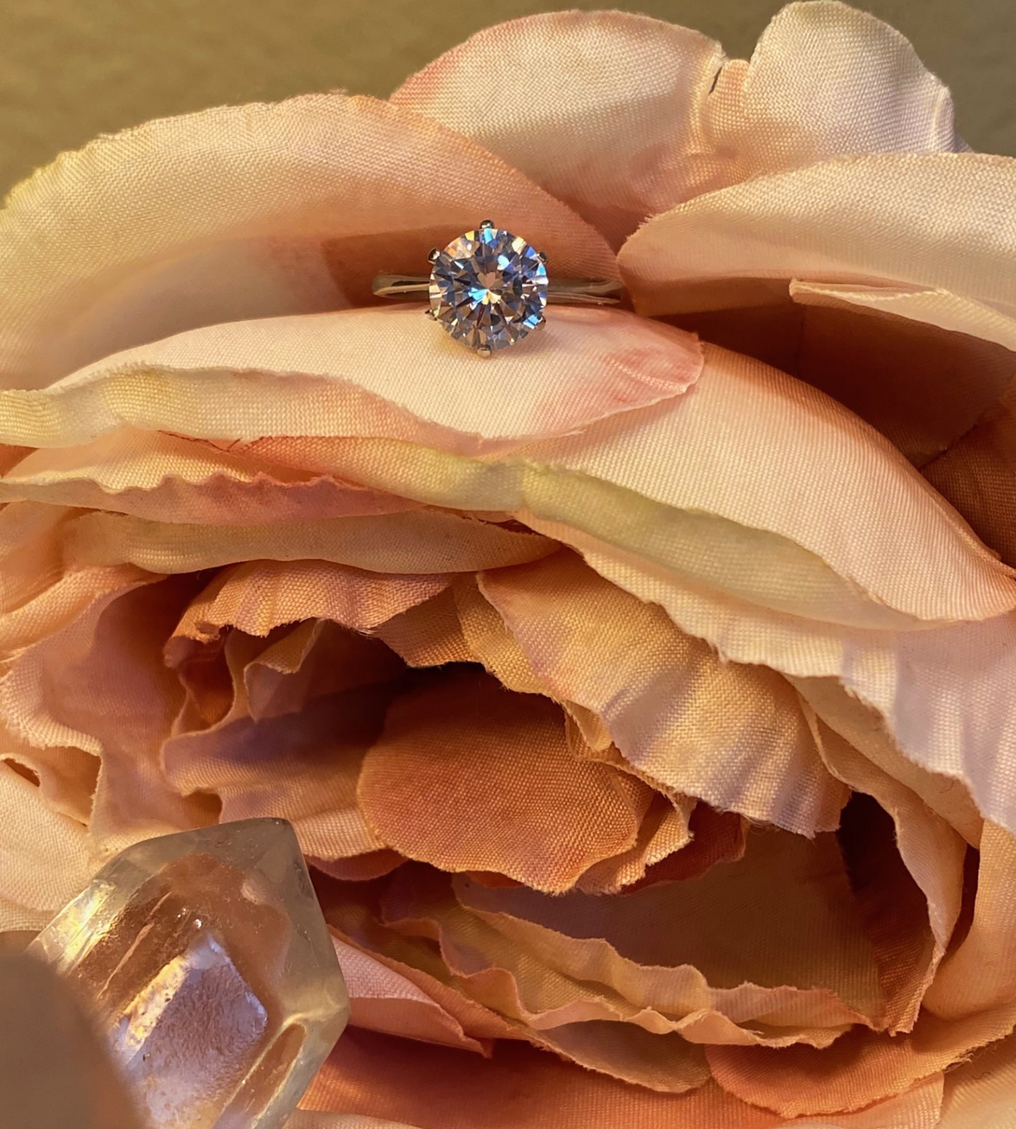 2 Carat CZ Round Solitaire Engagement Ring