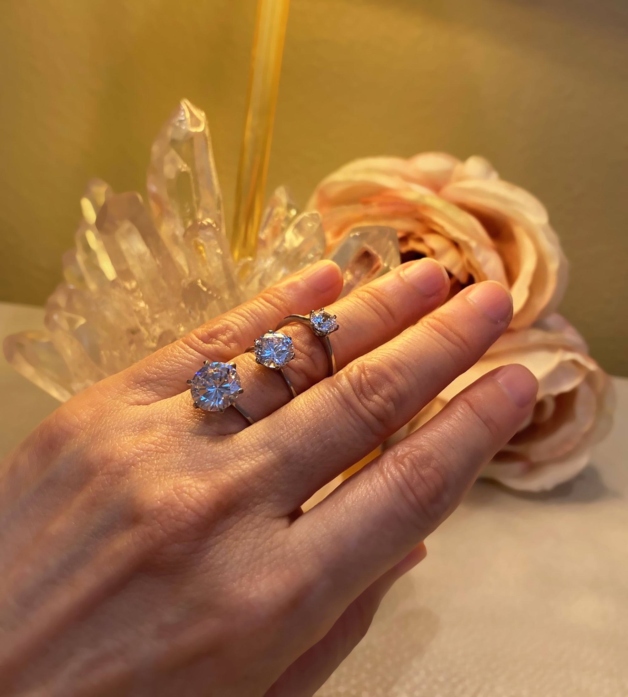 3.5 Carat CZ Round Solitaire Engagement Ring