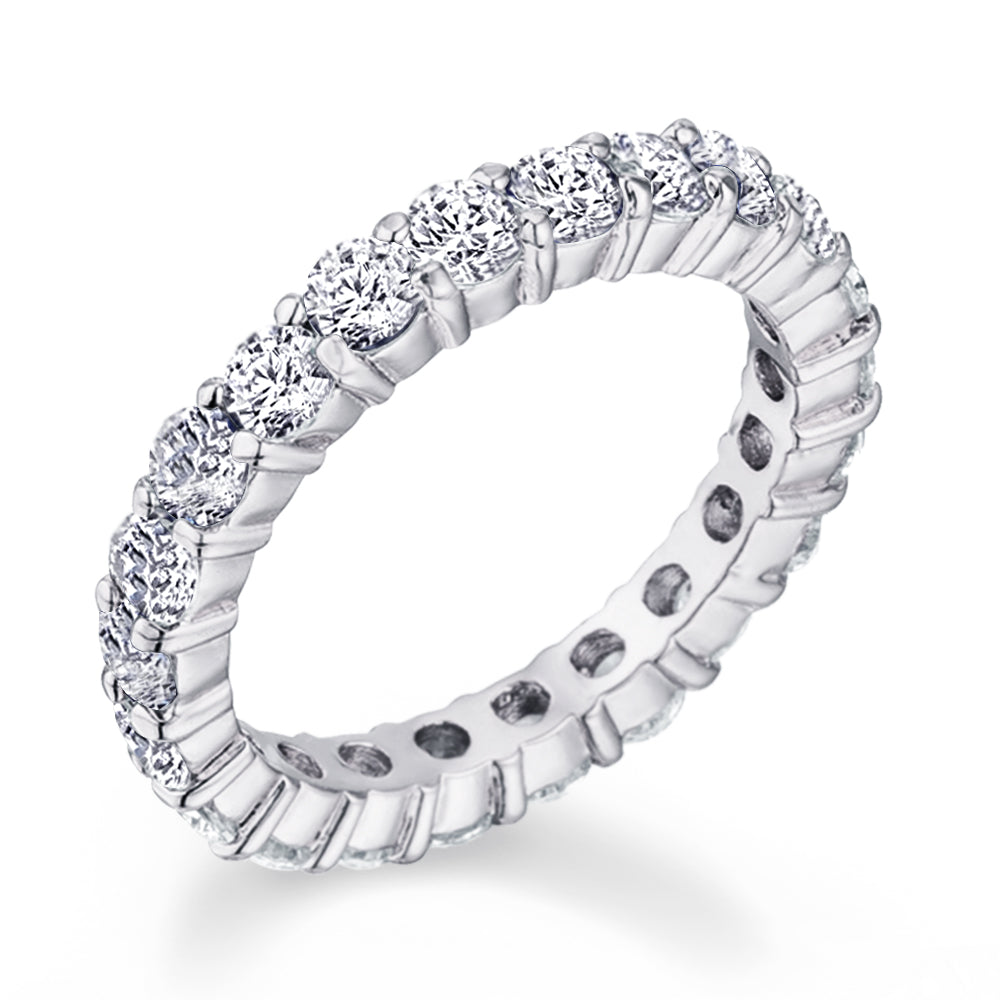 2.42 CTTW Cubic Zirconia Eternity Wedding Band