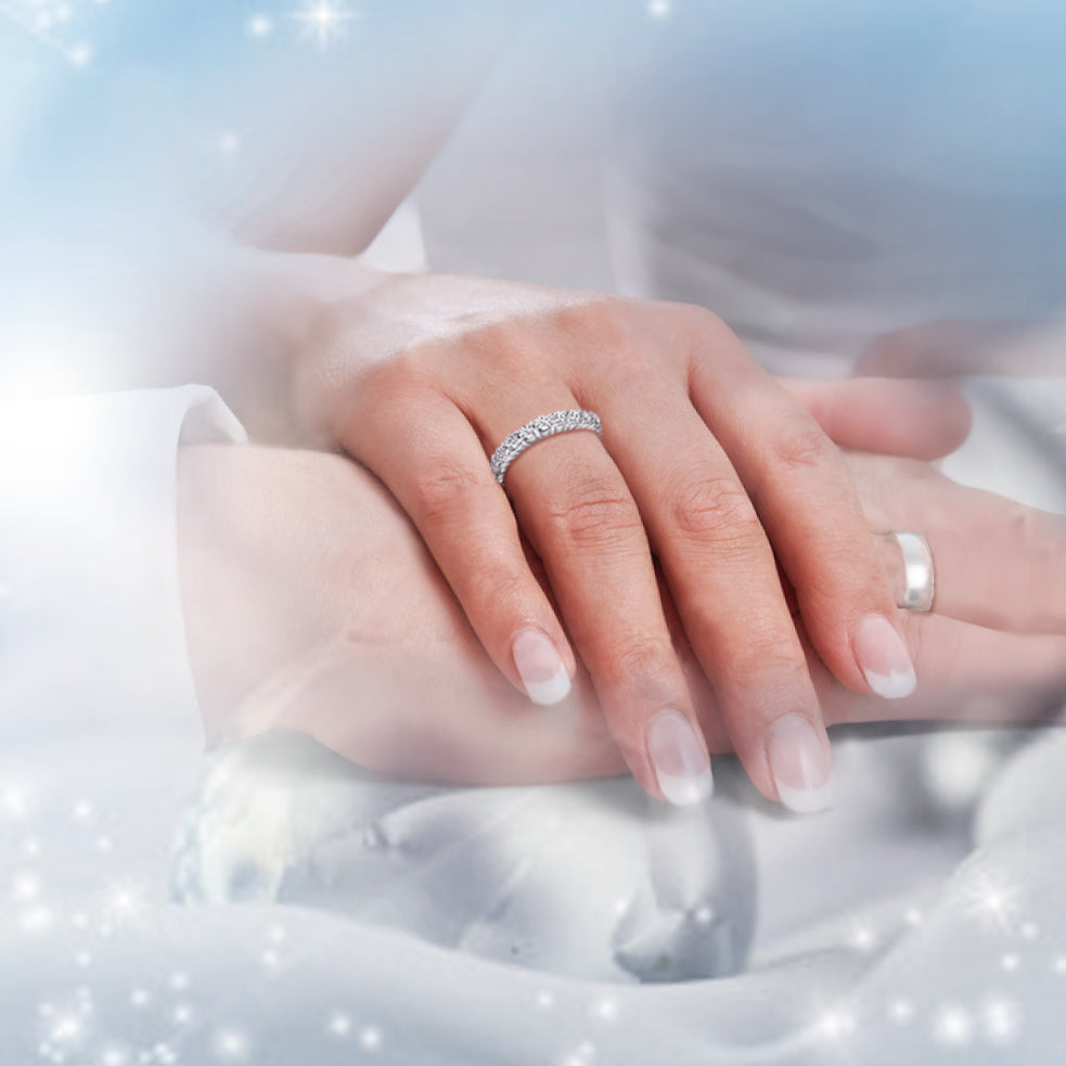 2.42 CTTW Cubic Zirconia Eternity Wedding Band