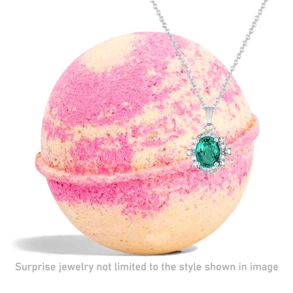 Handmade Tropical Fruit Scent Bath Bombs with Surprise Jewelry Gift, 8oz