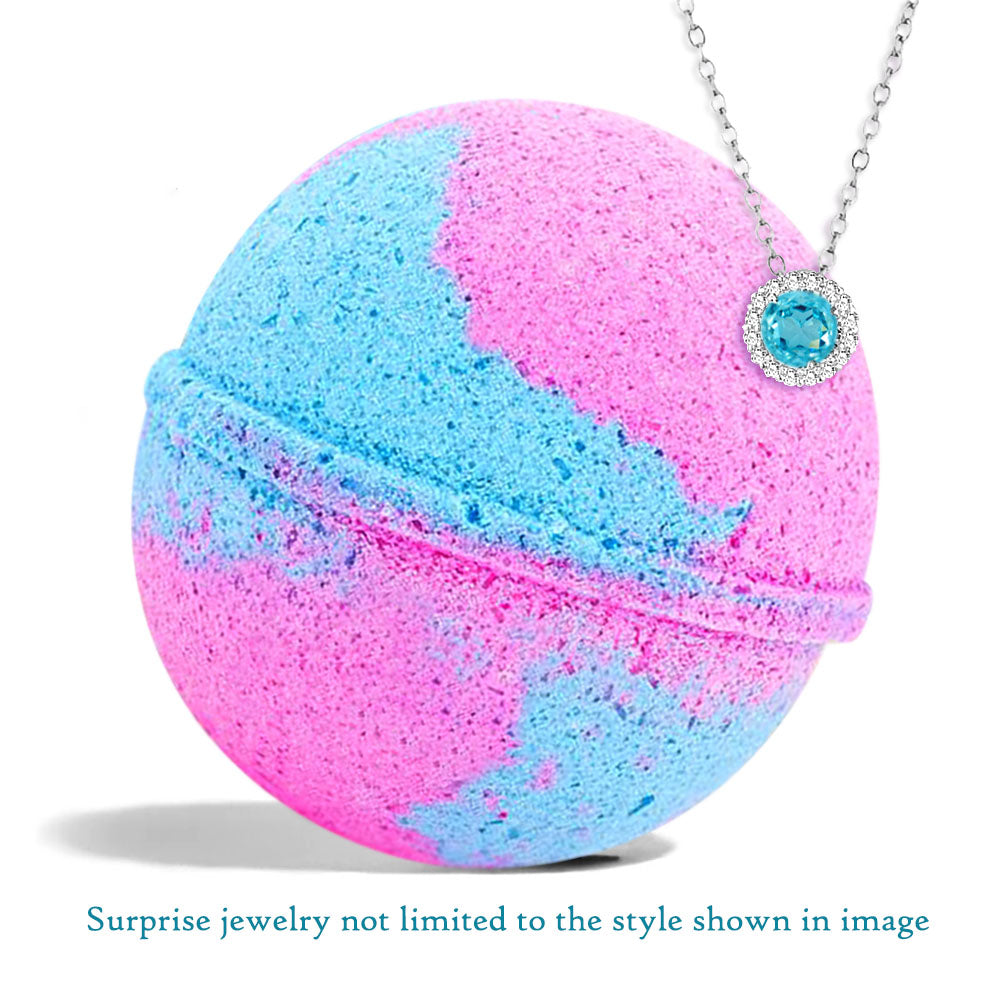 Hand Made Berry Aroma Scent Surprise Jewelry Bath Bomb, 8oz