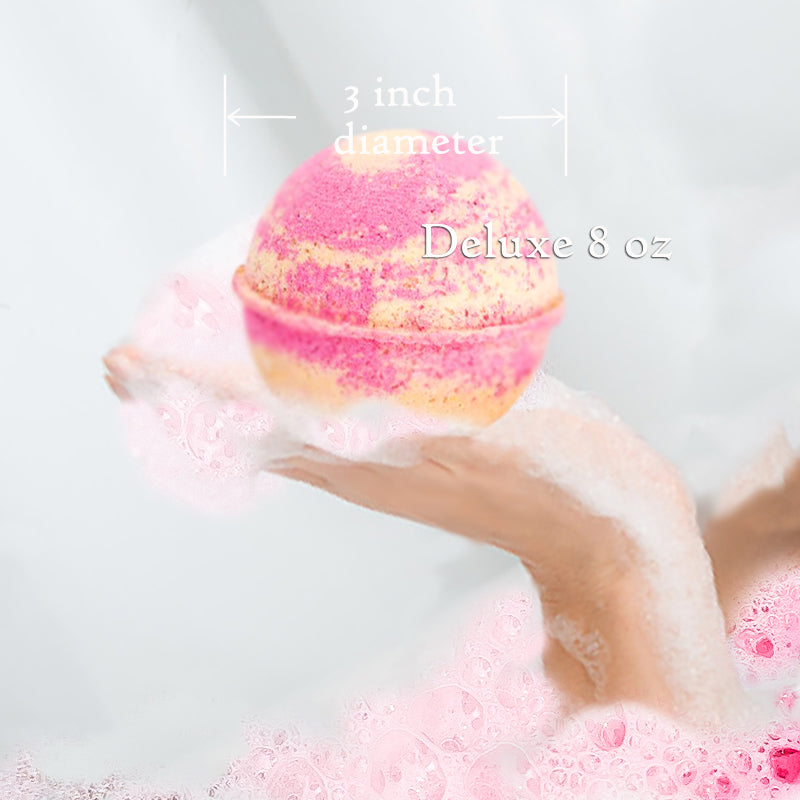 Handmade Tropical Fruit Scent Bath Bombs with Surprise Jewelry Gift, 8oz