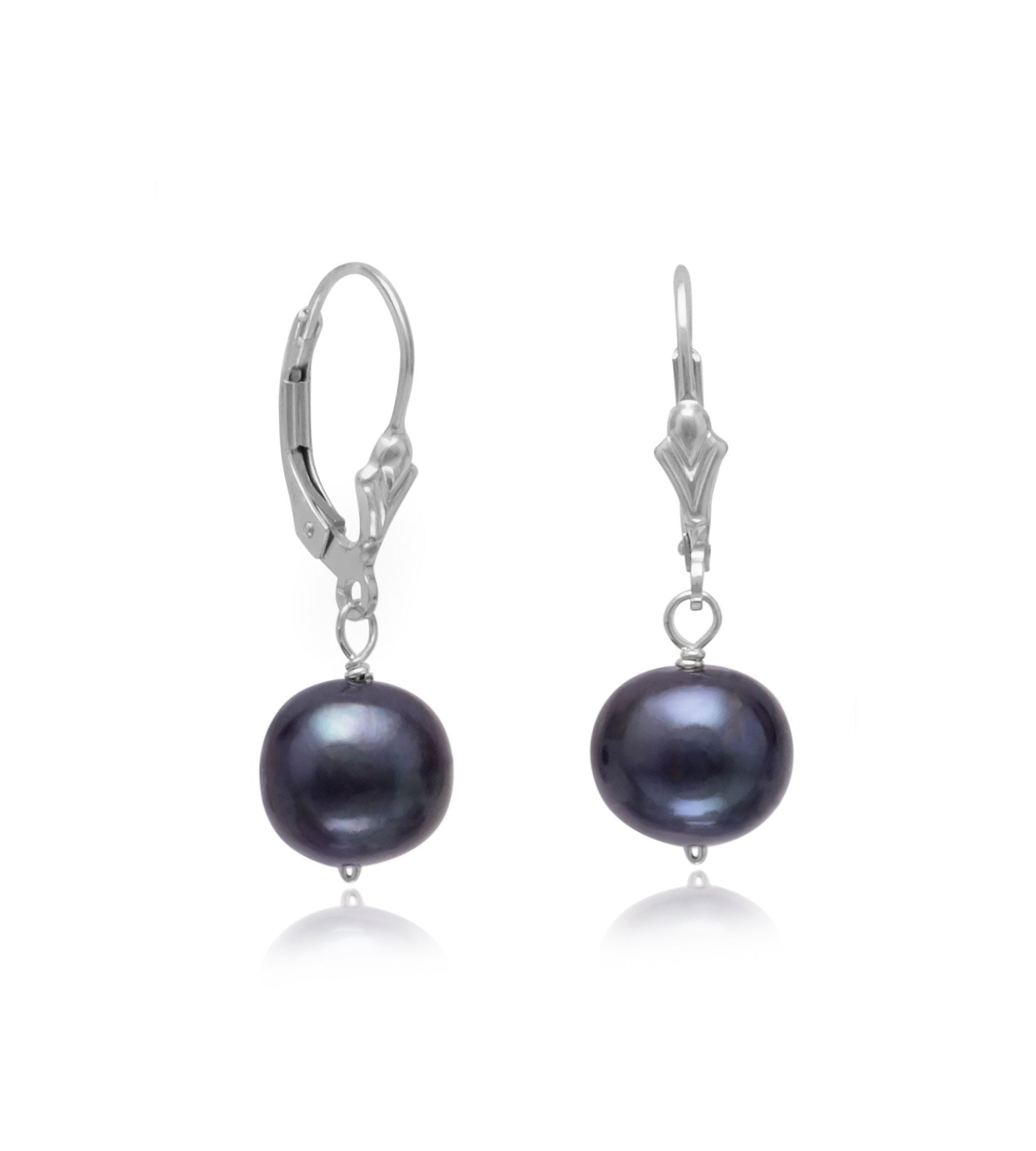 Peacock Cultured Freshwater Pearl Dangle Earrings, 9mm