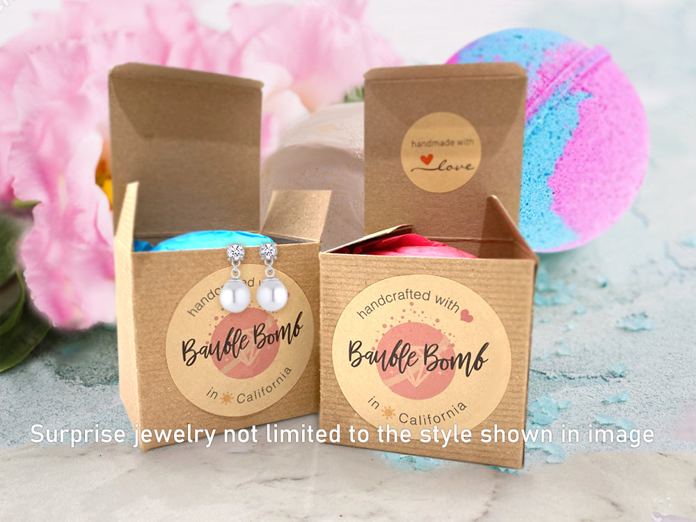 Hand Made Berry Aroma Scent Surprise Jewelry Bath Bomb, 8oz