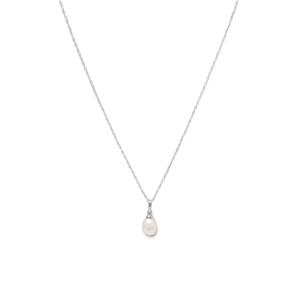 Cultured Freshwater Pearl Tear Drop Necklace