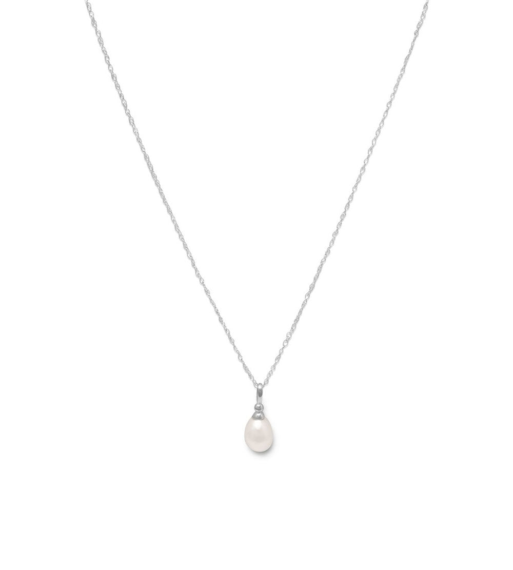 Cultured Freshwater Pearl Tear Drop Necklace